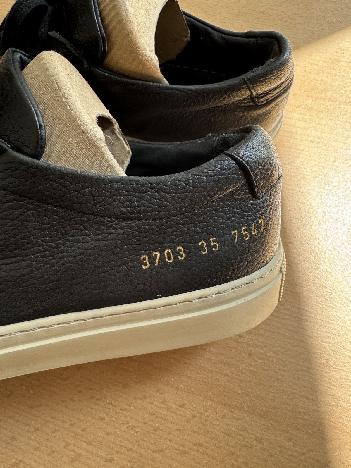 Common Projects Common Projects Achilles Low – Black Leather Size US 4 / IT 34 - 7 Thumbnail
