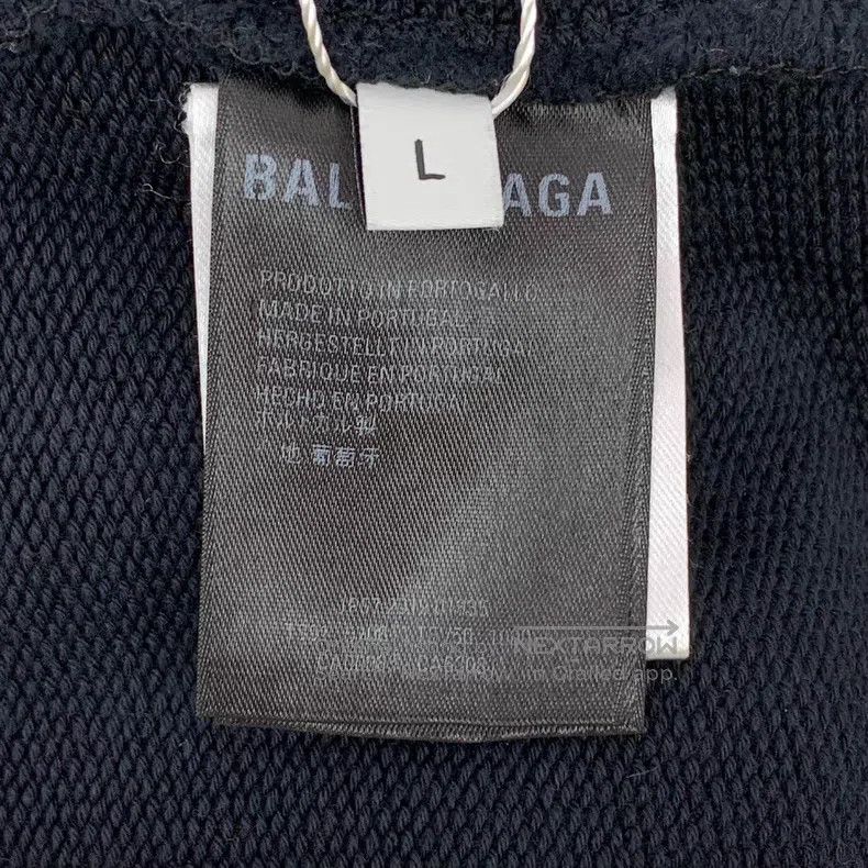 Balenciaga Balenciaga Black logo lettering wheat embroidery cotton ho Size US L / EU 52-54 / 3 - 6 Thumbnail