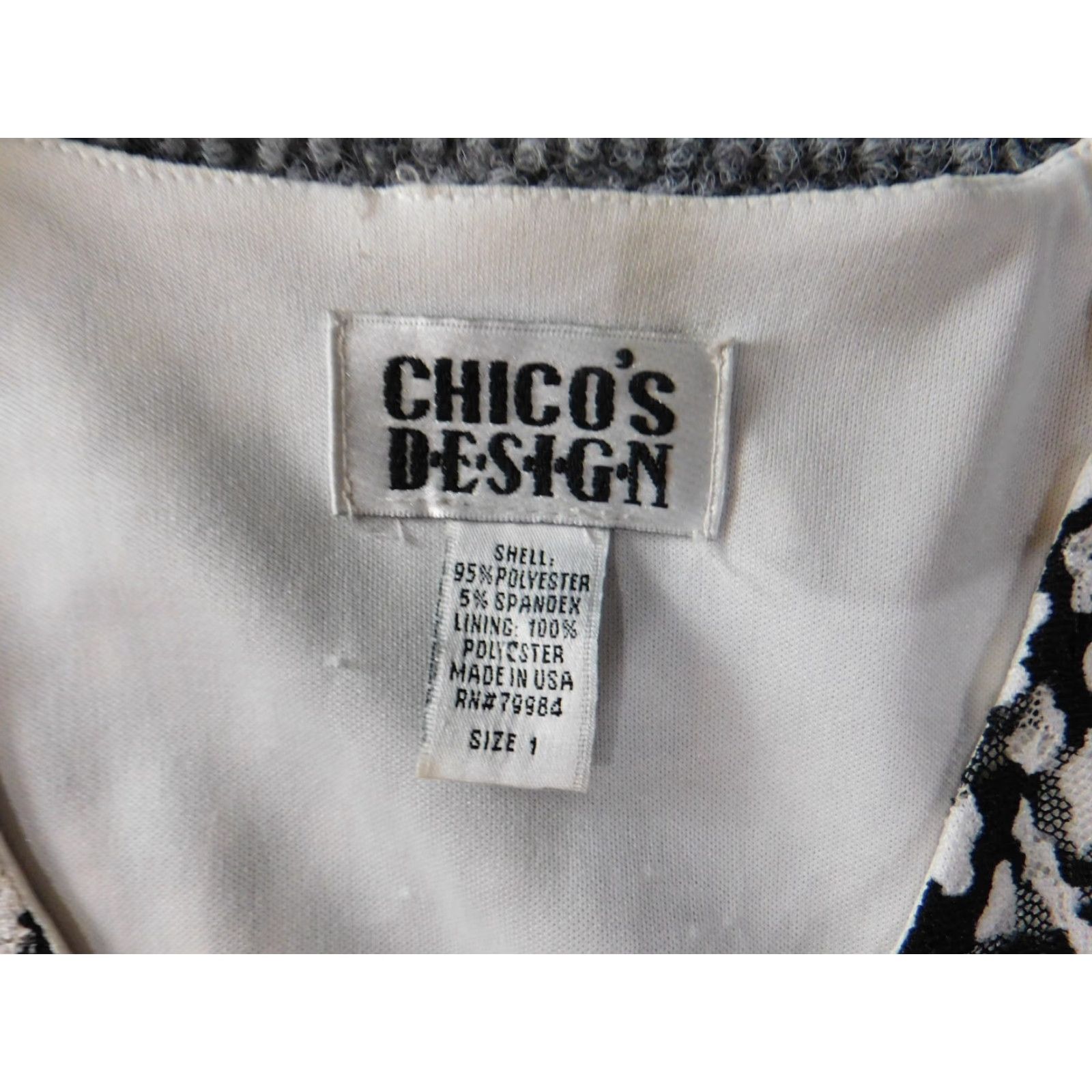 Vintage Chicos Blouse Shirt Womens V-Neck Floral Lined Polyester Spandex Rayon Pullover Button Casual Jazz Vintage No N/A 1 Black XS? Size XS / US 0-2 / IT 36-38 - 6 Thumbnail