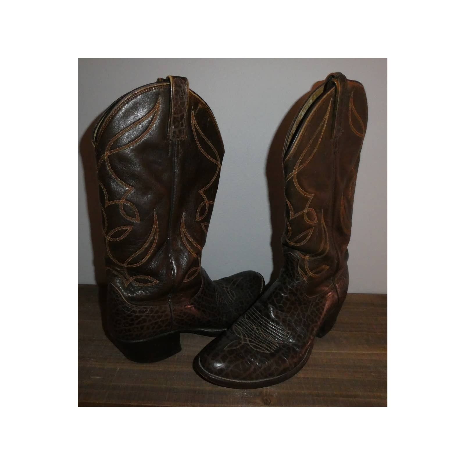 Dan Post DAN POST size 8 western cowgirl boots, cool print! Size US 8 / IT 38 - 1 Thumbnail