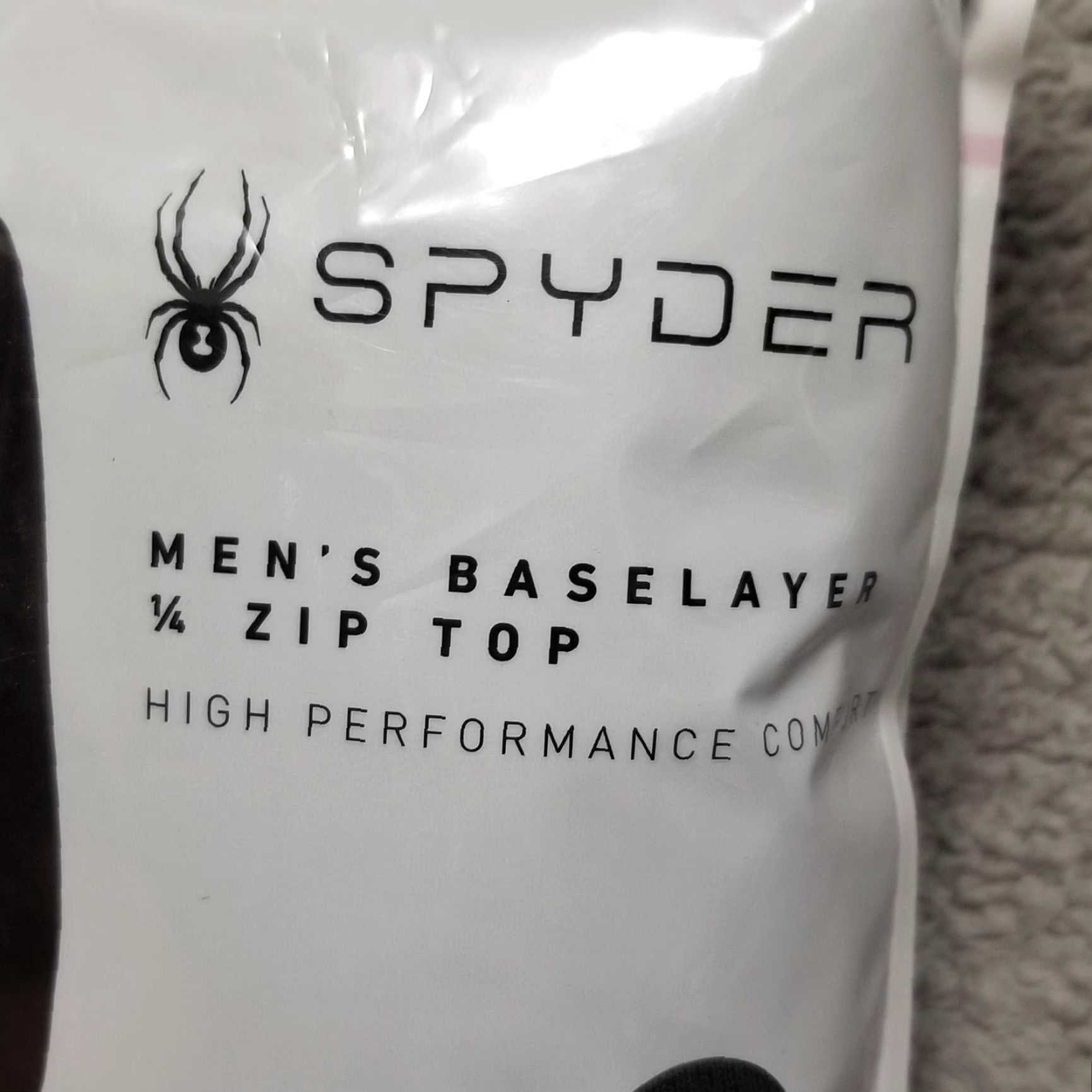 Spyder Spyder Baselayer Pullover Mens XL Black 1/4 Zip Lightweight Thermal Moisture Wicking Skiing Mens Size US XL / EU 56 / 4 - 4 Thumbnail