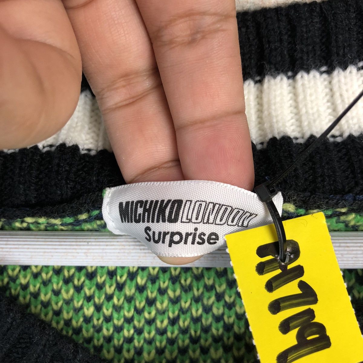 Homespun Knitwear × Michiko Koshino London Michiko London suprise Green checkered Knitwear #A1719 Size M / US 6-8 / IT 42-44 - 10 Thumbnail