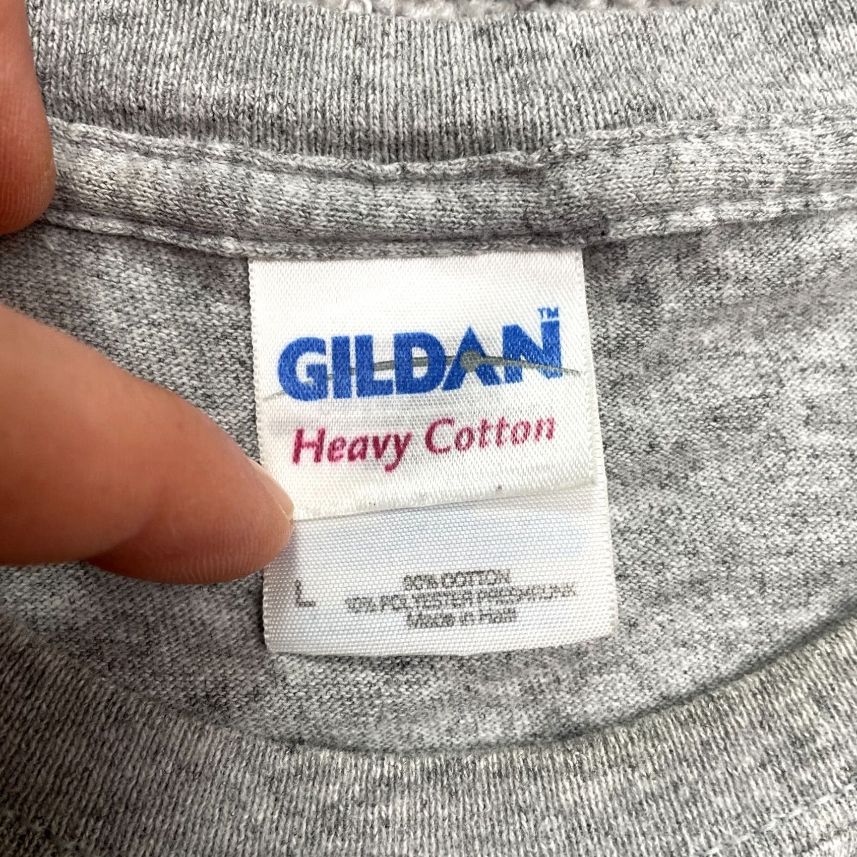 Gildan Gildan Heavy Cotton T-Shirt Mens Large Gray University Of Illinois Tee Size US L / EU 52-54 / 3 - 6 Thumbnail