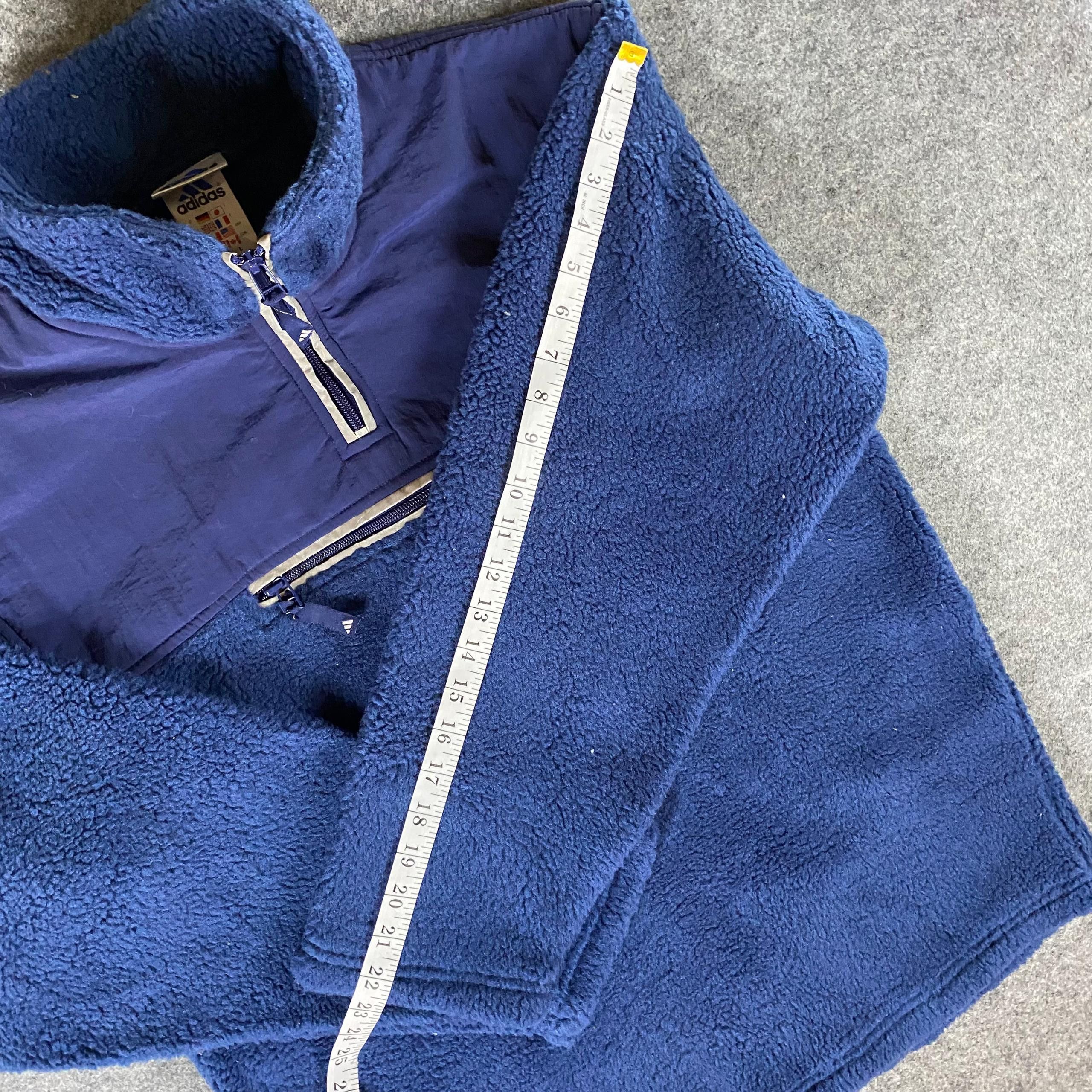 Polartec Vintage Adidas Half Zipper Polartec Sweatshirt Size US L / EU 52-54 / 3 - 4 Thumbnail
