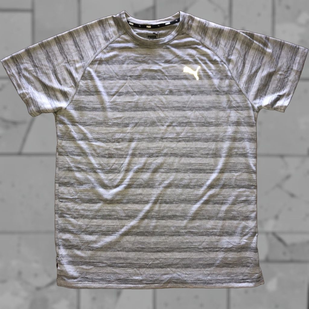 Puma PUMA Gray Athletic T-Shirt Mens XL Crew Neck Pullover Solid Regular Size Athletic Mens Shirt Size US XL / EU 56 / 4 - 1 Thumbnail