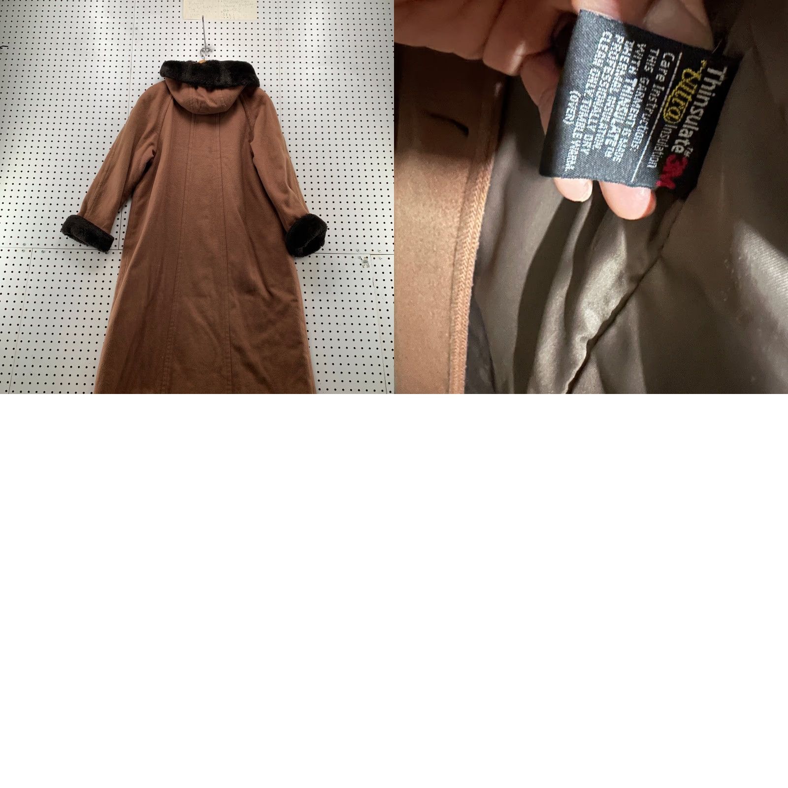 Vintage VINTAGE L.L.Bean Coat Wool Alpaca Brown Insulated Faux Fur Hood Women M Size M / US 6-8 / IT 42-44 - 10 Thumbnail