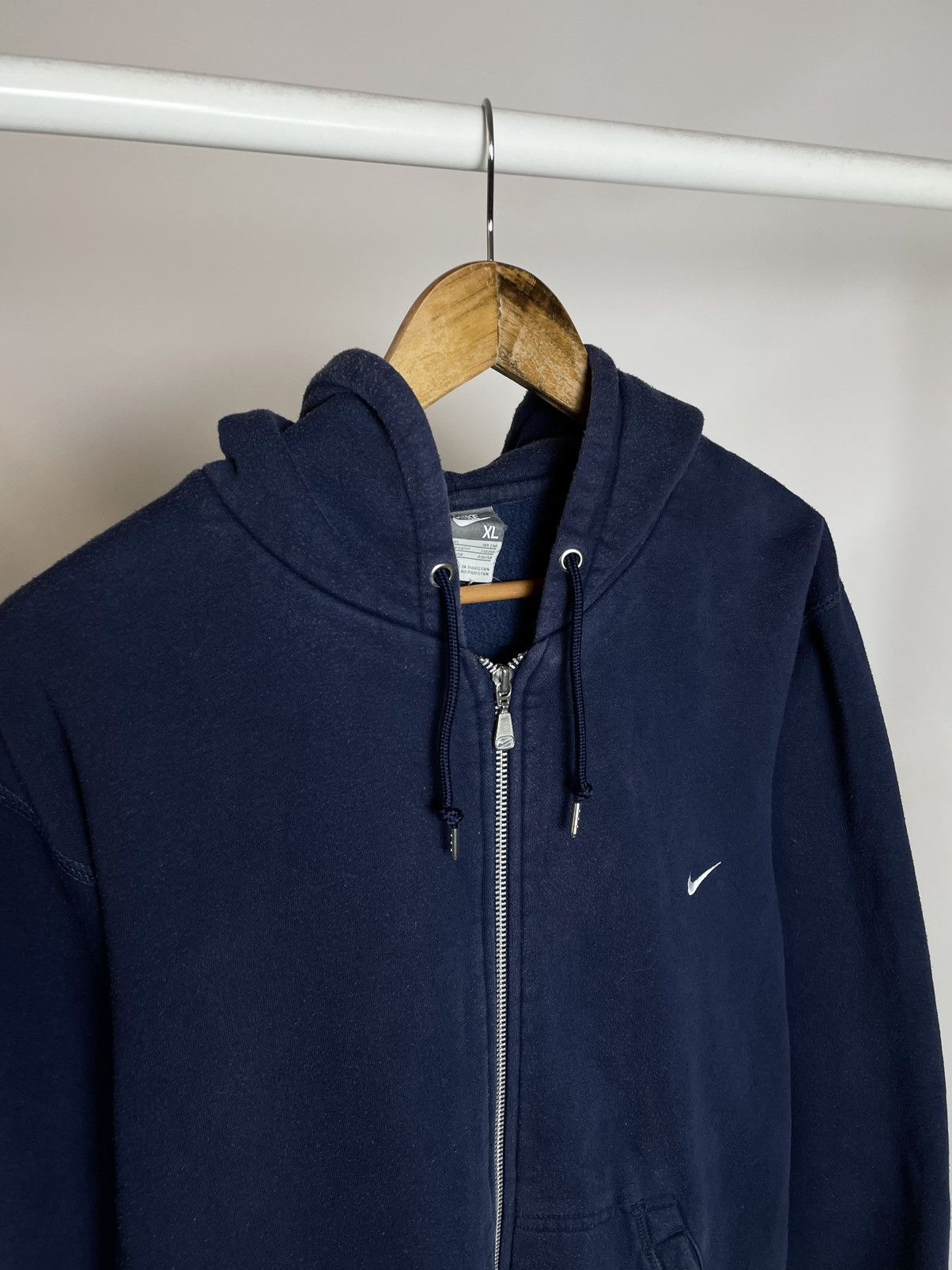 Nike Nike 🌚 Vintage full zip blue small logo hoodie sweatshirt Size US XL / EU 56 / 4 - 3 Thumbnail