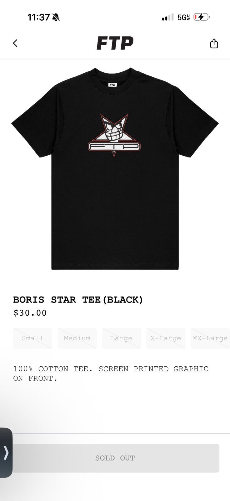 Fuck The Population FTP Boris Star T-Shirt Black Size US XXL / EU 58 / 5 - 2 Thumbnail