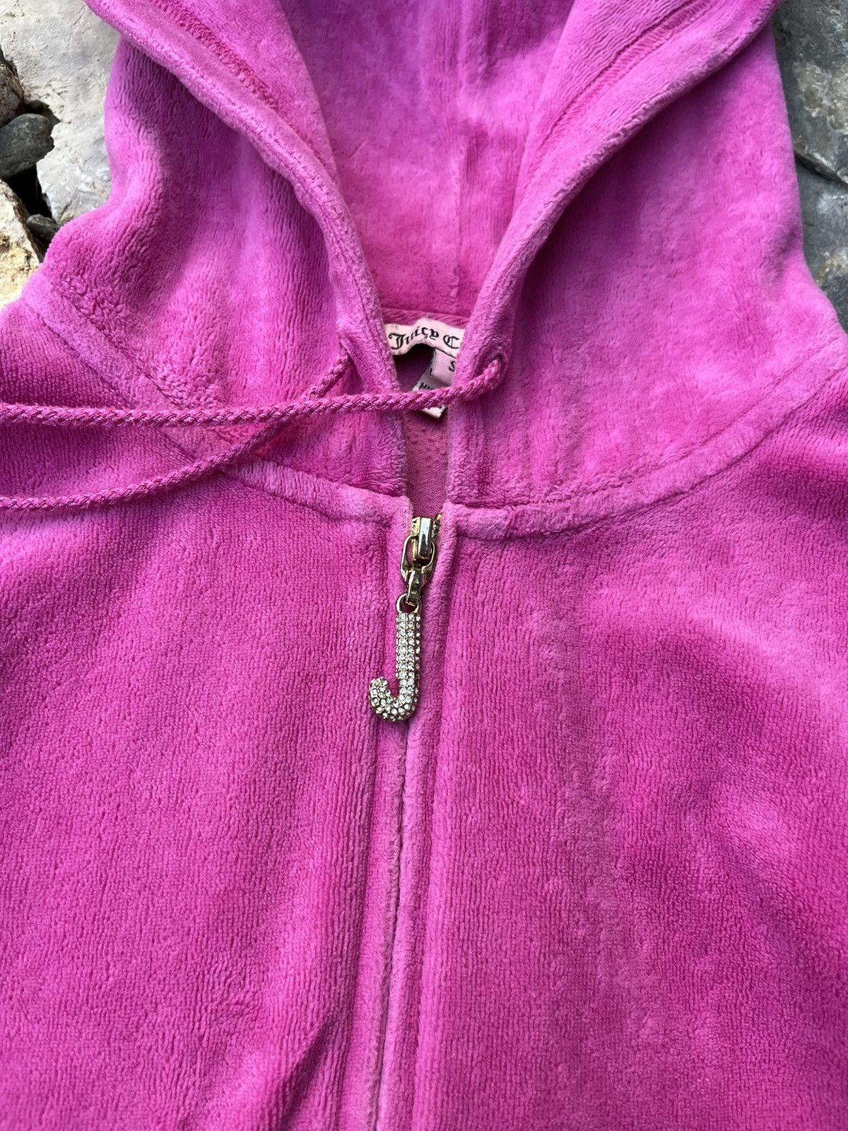 Juicy Couture × Vintage Vintage Juicy Couture y2k velvet zip hoodie basic sweatshirt Size S / US 4 / IT 40 - 11 Thumbnail