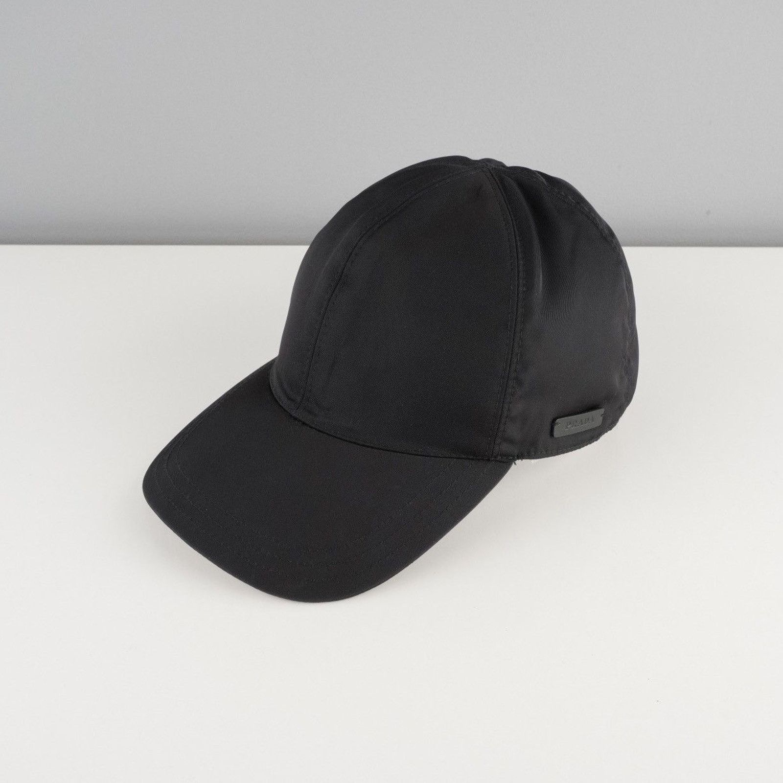 Prada Vintage prada nylon black leather logo baseball cap Size ONE SIZE - 1 Thumbnail