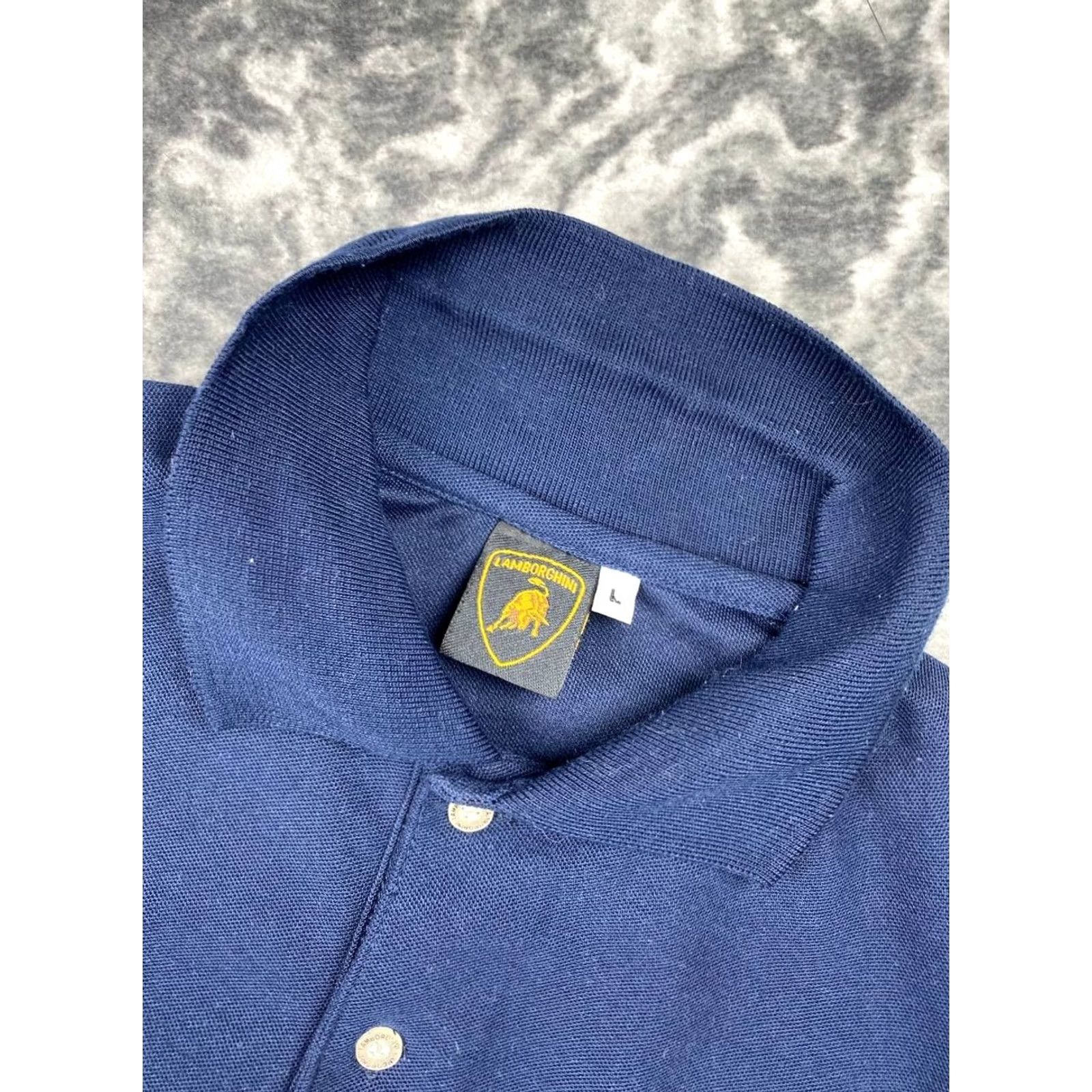 Lamborghini VINTAGE Lamborghini Polo Shirt Big Logo Men Size L Blue Size US L / EU 52-54 / 3 - 6 Thumbnail