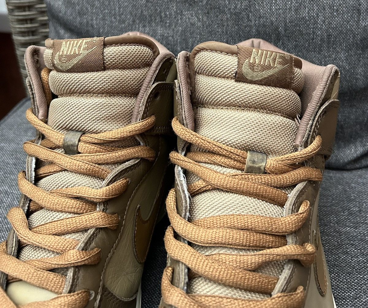 Nike Vintage 2003 Nike Dunk High “UNSTUSSY” Hay Maple Taupe Size US 10 / EU 43 - 7 Thumbnail