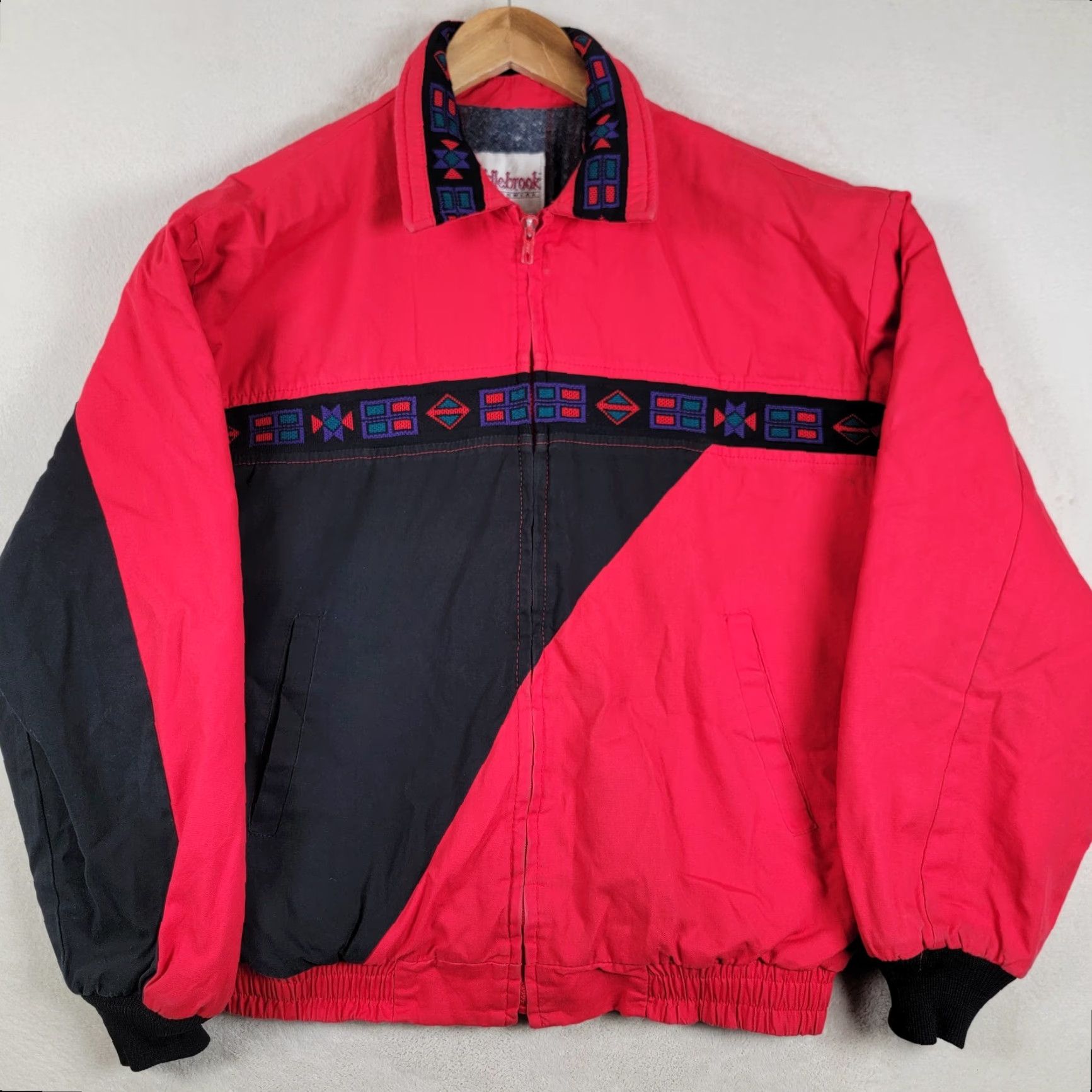 Vintage VINTAGE Saddlebrook Western Work Wear Red Blanket Lined Bomber Jacket Size Large Men Regular L Jacket Red Western 1940s 1950s 60s 70s Size US L / EU 52-54 / 3 - 2 Thumbnail