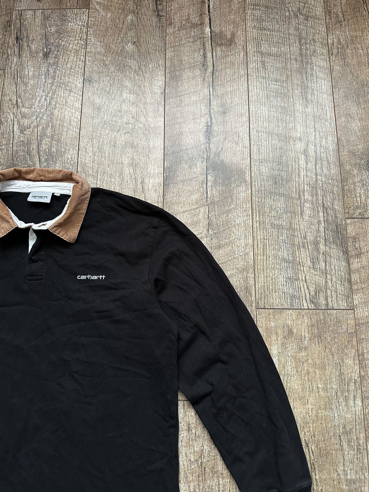 Carhartt Wip Carhartt WIP Corduroy Neck Long Sleeve Cord Rugby Polo Size US XXL / EU 58 / 5 - 2 Thumbnail