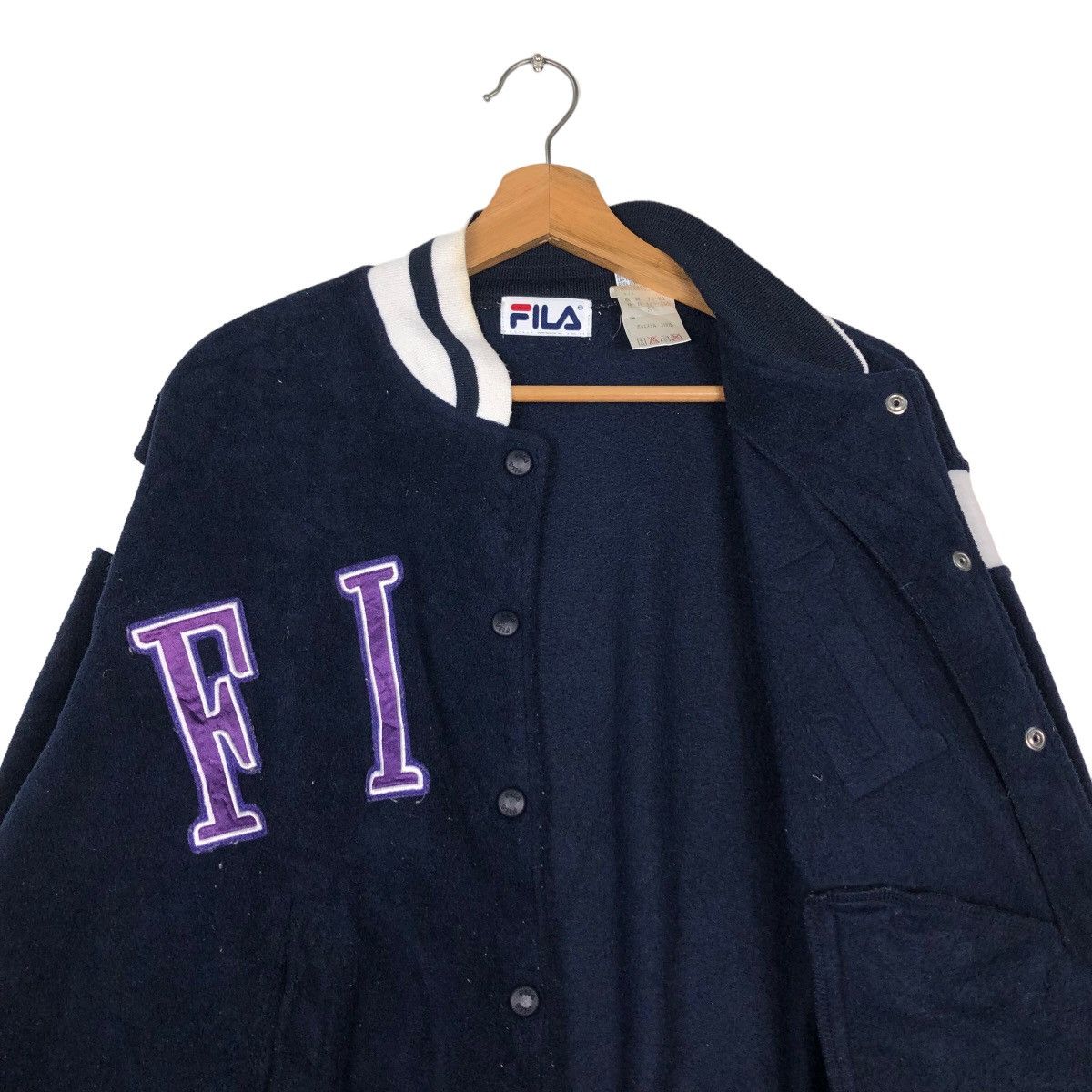 Japanese Brand 🔥Vintage Bomber Jacket Fila Big Logo Spell Out Design Size US S / EU 44-46 / 1 - 12 Thumbnail