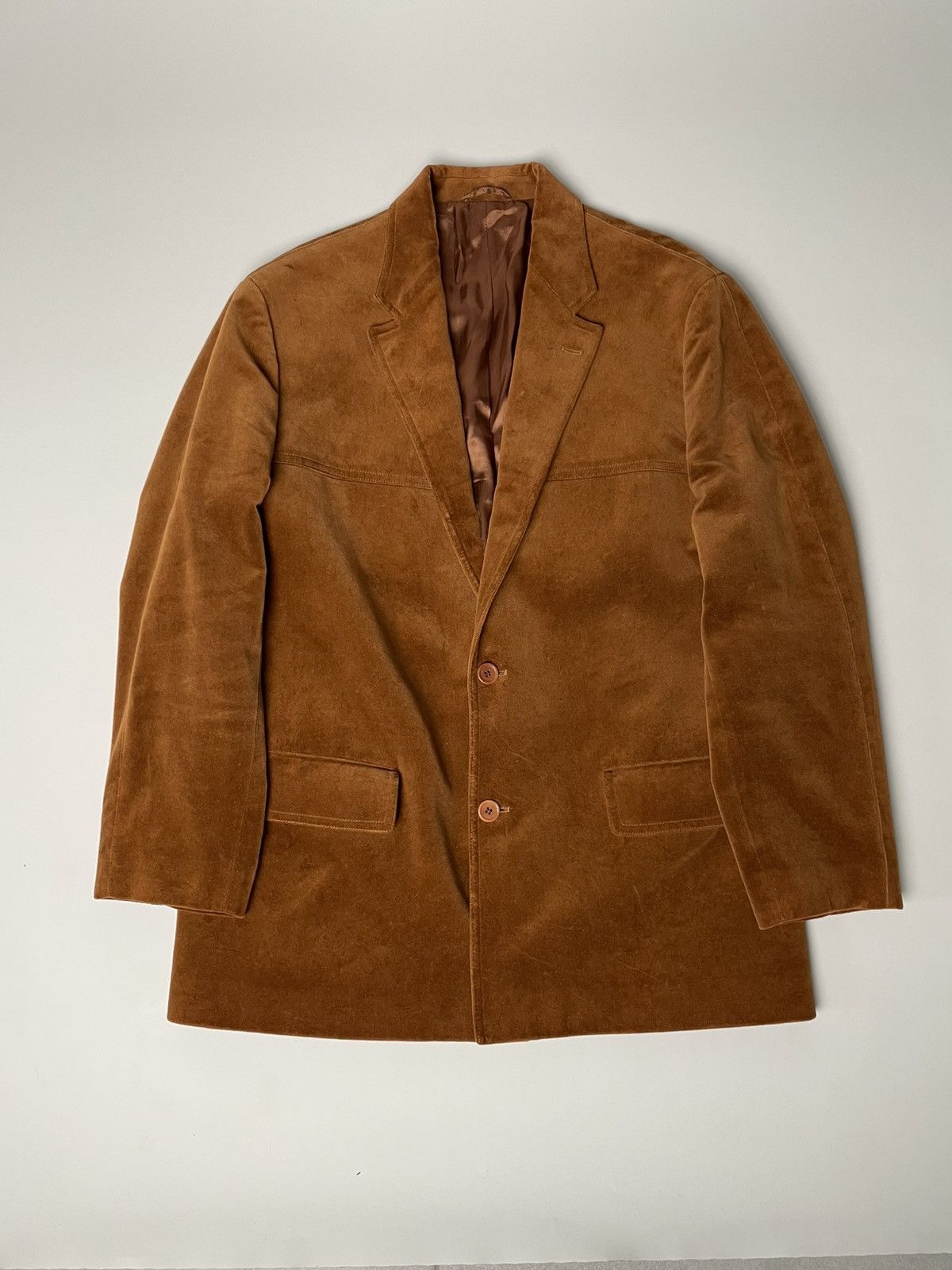 Helmut Lang Vintage Helmut Lang Suede Velvet Blazer Size 50R - 1 Thumbnail