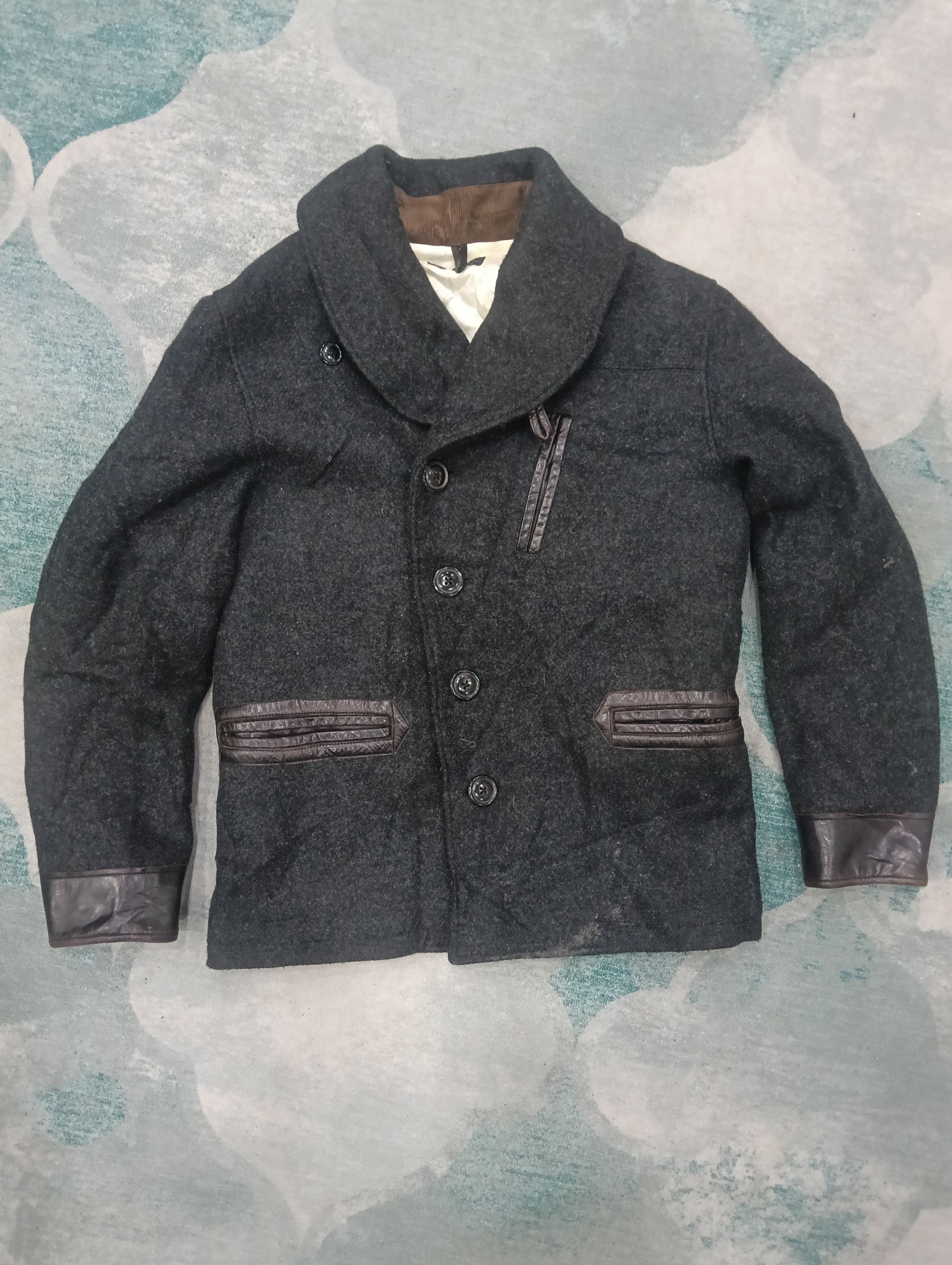 Yohji Yamamoto Coal Black Japanese Brand Wool Jacket Size US M / EU 48-50 / 2 - 2 Thumbnail