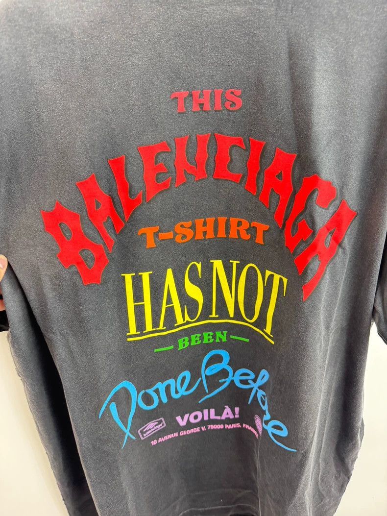 Balenciaga Balenciaga Balenciaga Vintage Distressed Logo Short Sleeve Size US M / EU 48-50 / 2 - 2 Thumbnail