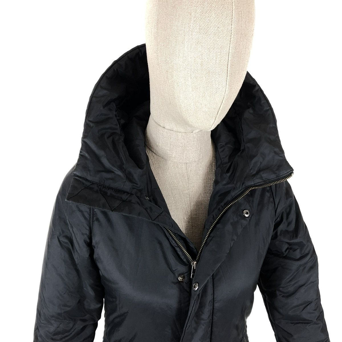 Jean Paul Gaultier Junior GAULTIER Logo Black Polyester Parka Puffy Coat Full-Zip Jacket Size XXS / US 00 / IT 34 - 7 Thumbnail