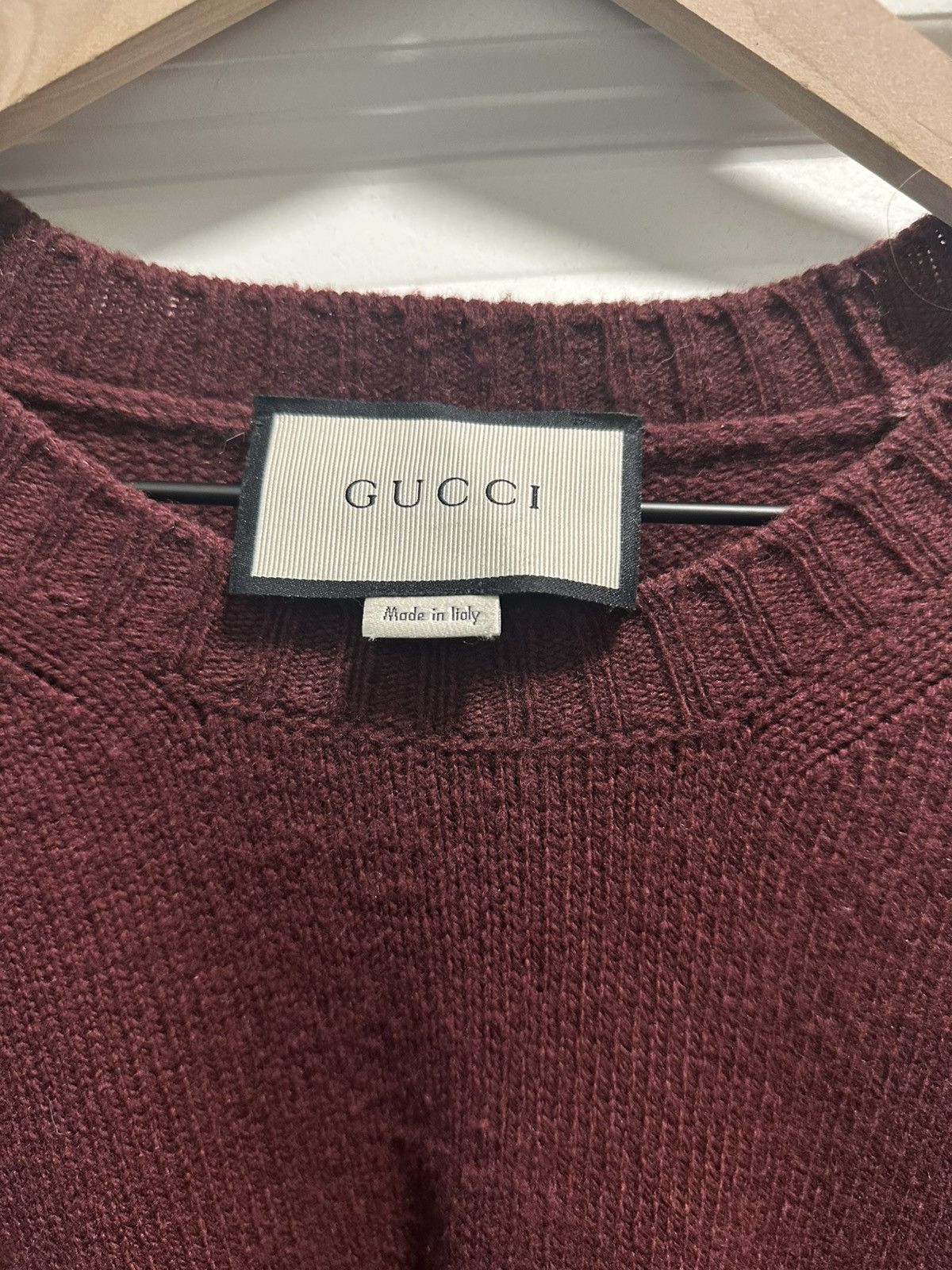 Gucci Gucci — Maroon Wool Sweater Size US L / EU 52-54 / 3 - 3 Thumbnail