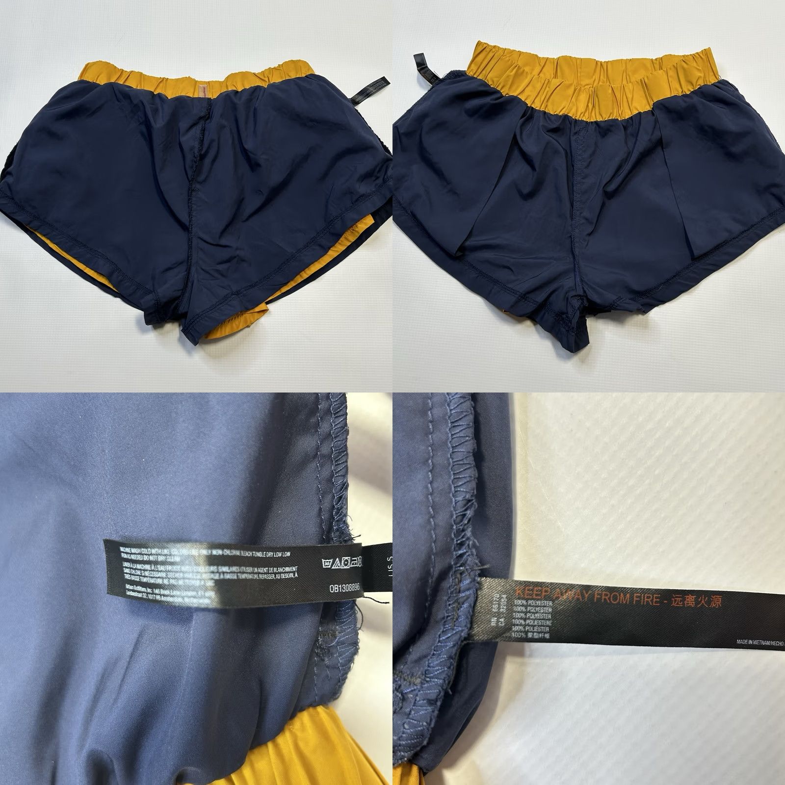 Free People VINTAGE? Free People Movement Hardio Cardio Shorts Yellow Blue Womens Size Small Activewear Shirts? Size 28" / US 6 / IT 42 - 8 Thumbnail