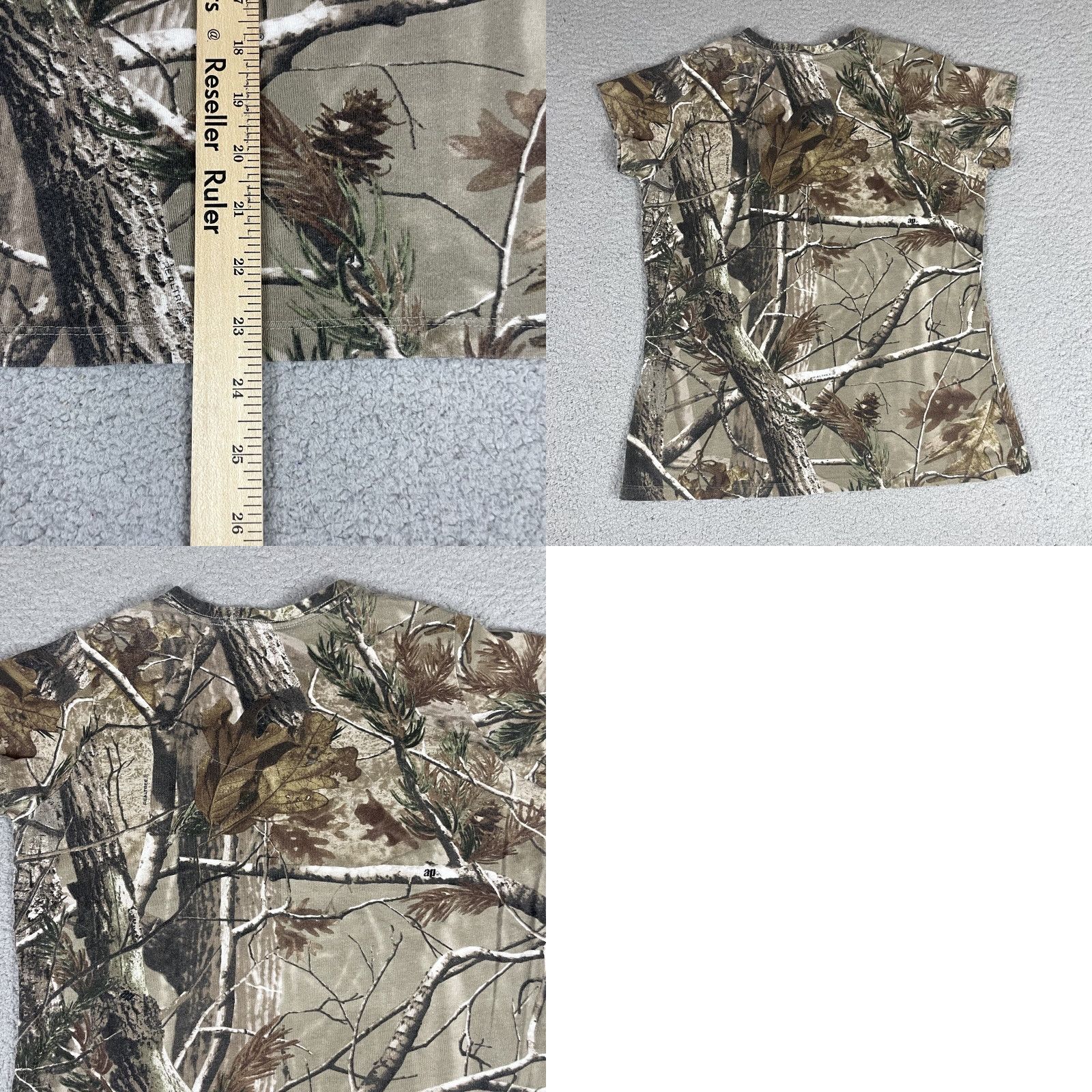 Realtree Real Tree Camo Shirt Women’s L Brown Short Sleeve V Neck Knit L 12-14 Girls Size L / US 10 / IT 46 - 8 Thumbnail