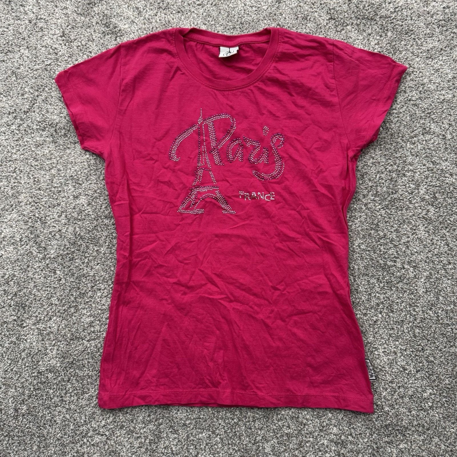 Other Vintage Y2K Paris Shirt Womens Large Rhinestone Barbiecore Size L / US 10 / IT 46 - 1 Thumbnail