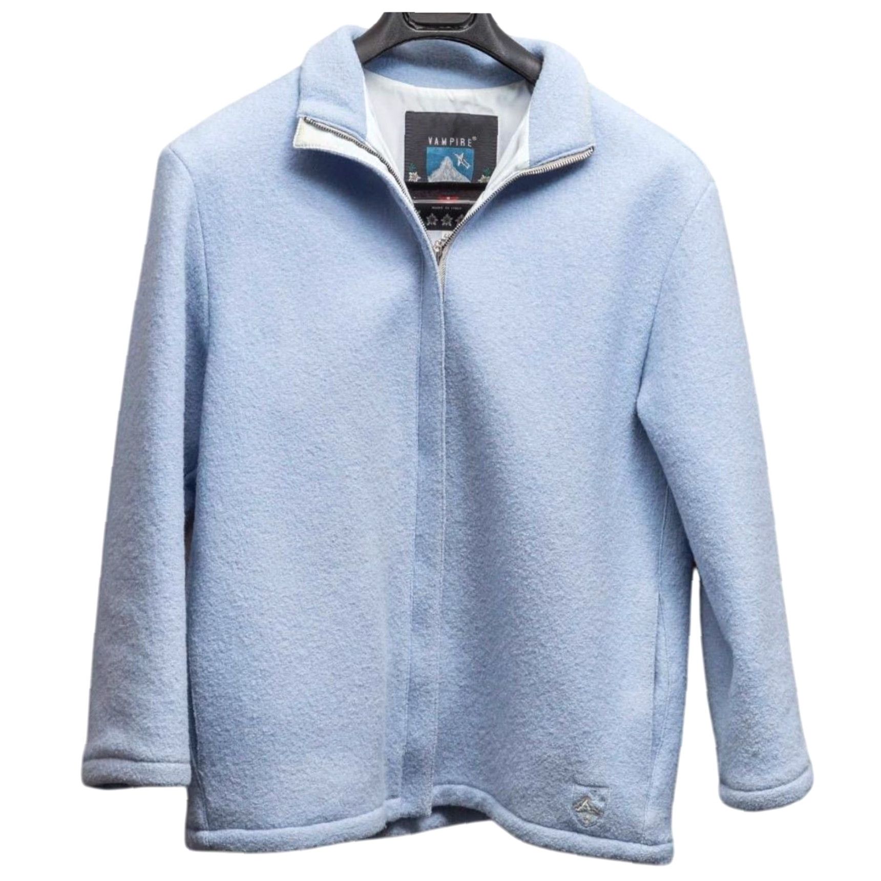 Vintage Vampire Women's Pure Wool Ski Jacket Coat M 44 Made in Italy Wool Jacket Women 44 19" Pit to Pit 24" Shoulder to Hem Mens Girls Boys Size M / US 6-8 / IT 42-44 - 2 Thumbnail