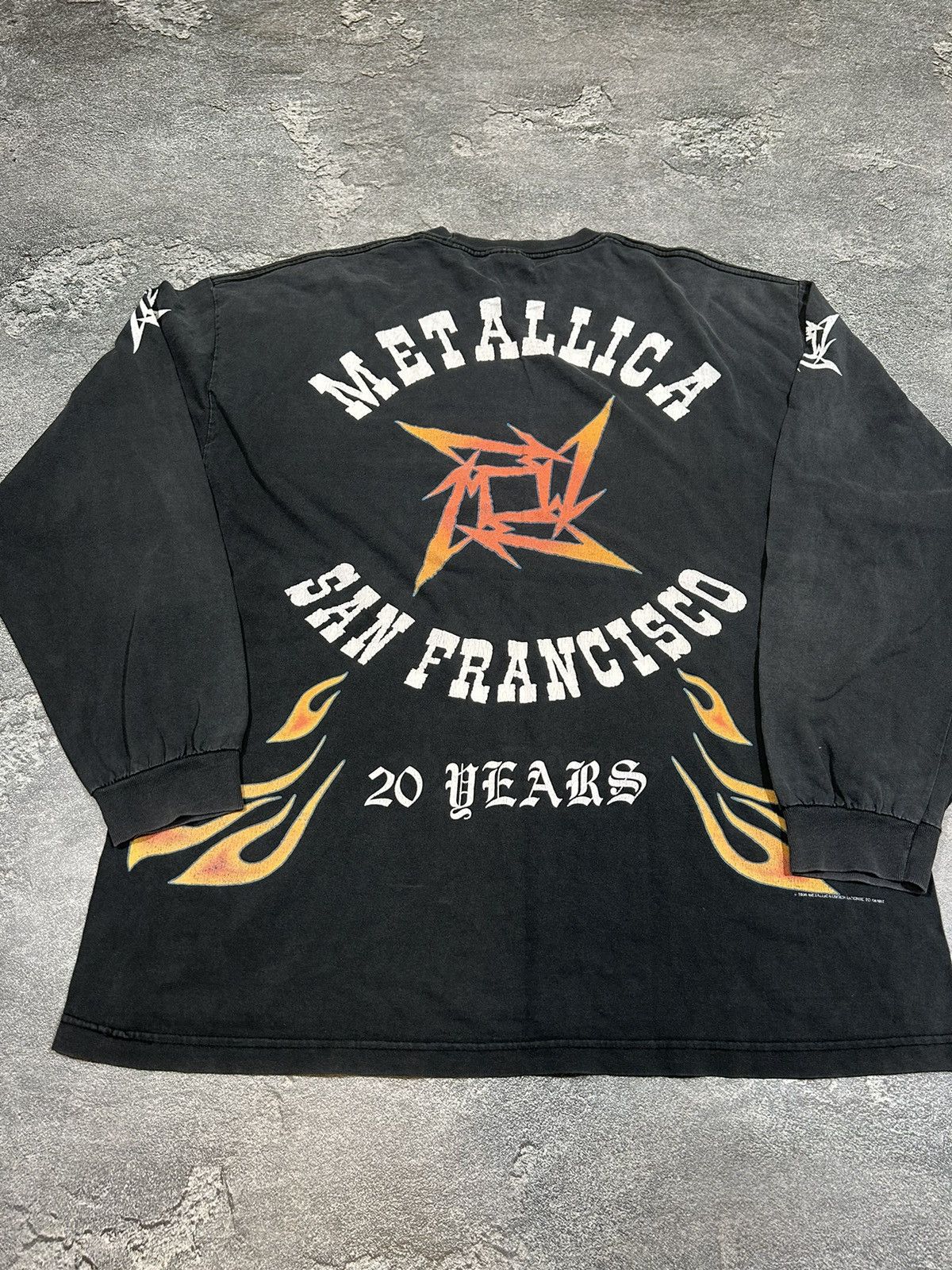 Men's San Francisco Giants Black Metallica Wings T-Shirt