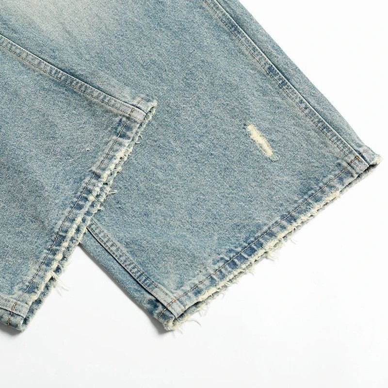 Jean American Style Men's Washing Jeans Holes Size US 32 / EU 48 - 3 Thumbnail