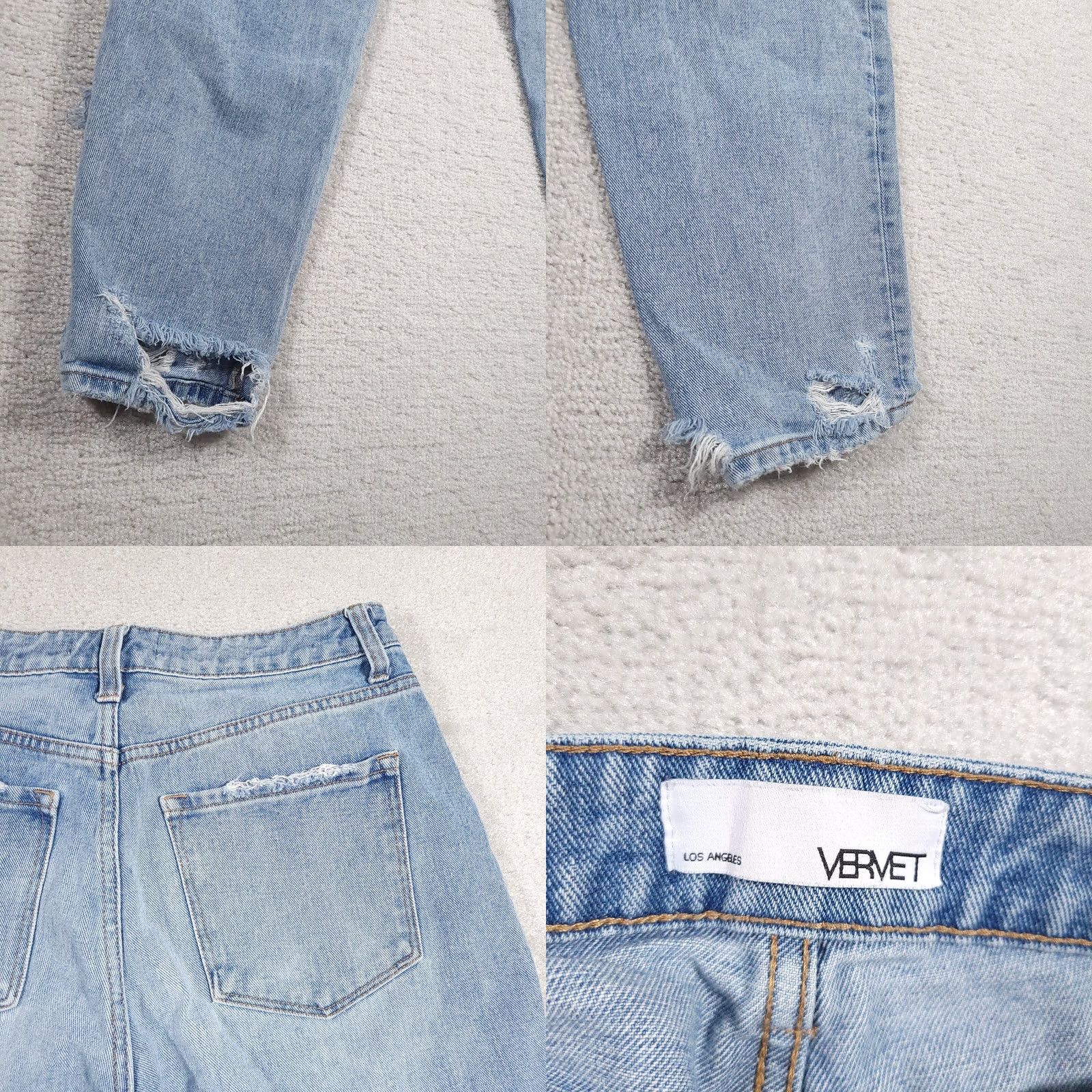 Denime Vervet Jeans Ankle Skinny Fit Women's Size 29 Distressed Denim Destroyed Modern Hipster Size 29" - 9 Thumbnail