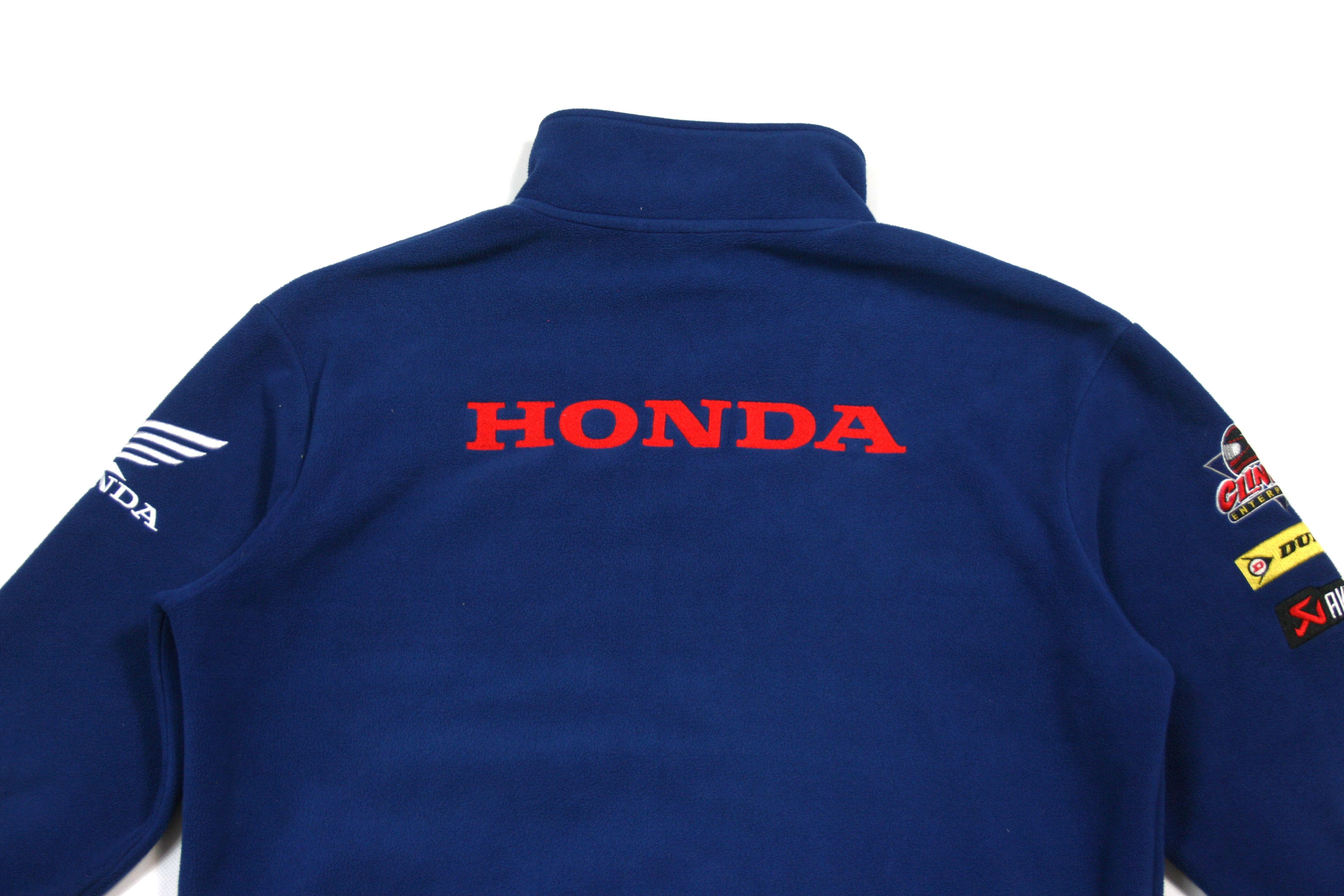 Honda 00S Racing Sponsored Fleece Jacket Vintage Size US M / EU 48-50 / 2 - 6 Thumbnail