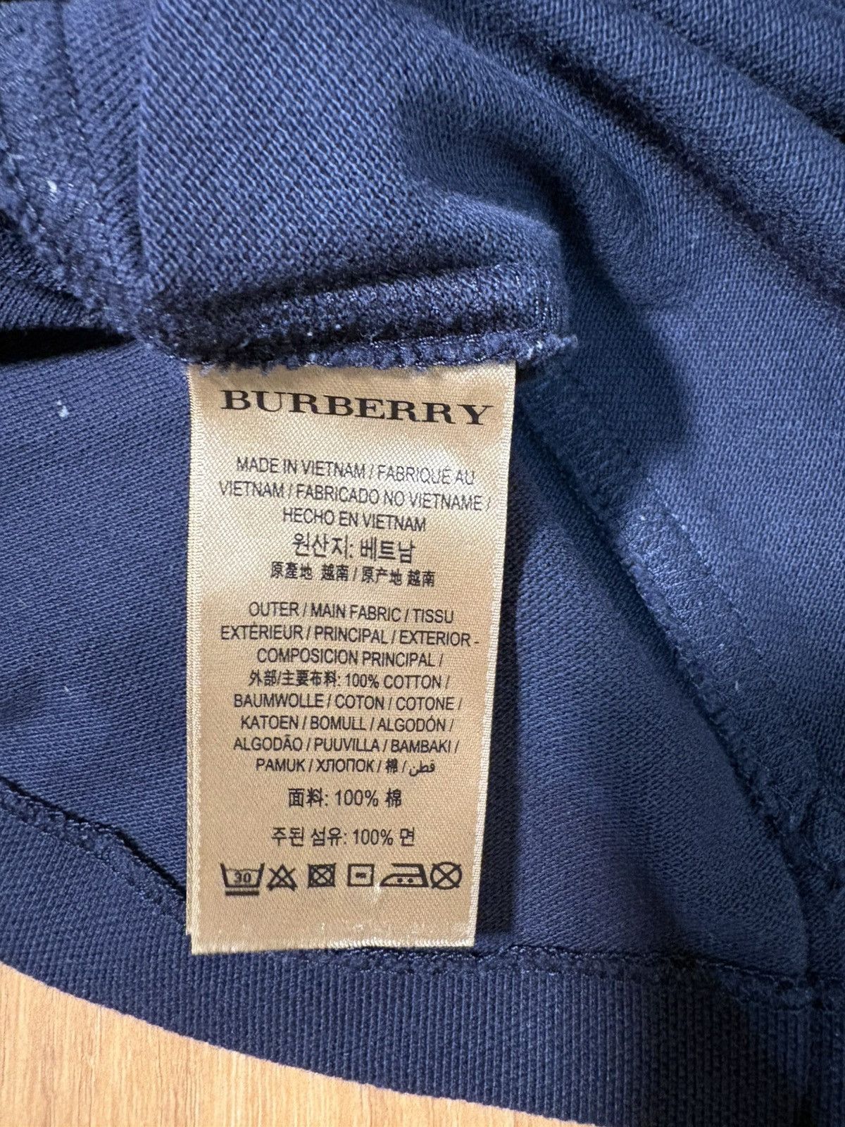 Burberry Prorsum Burberry Brit Navy Piqué Polo - Tonal Logo - Small Size US XXS / EU 40 - 11 Thumbnail