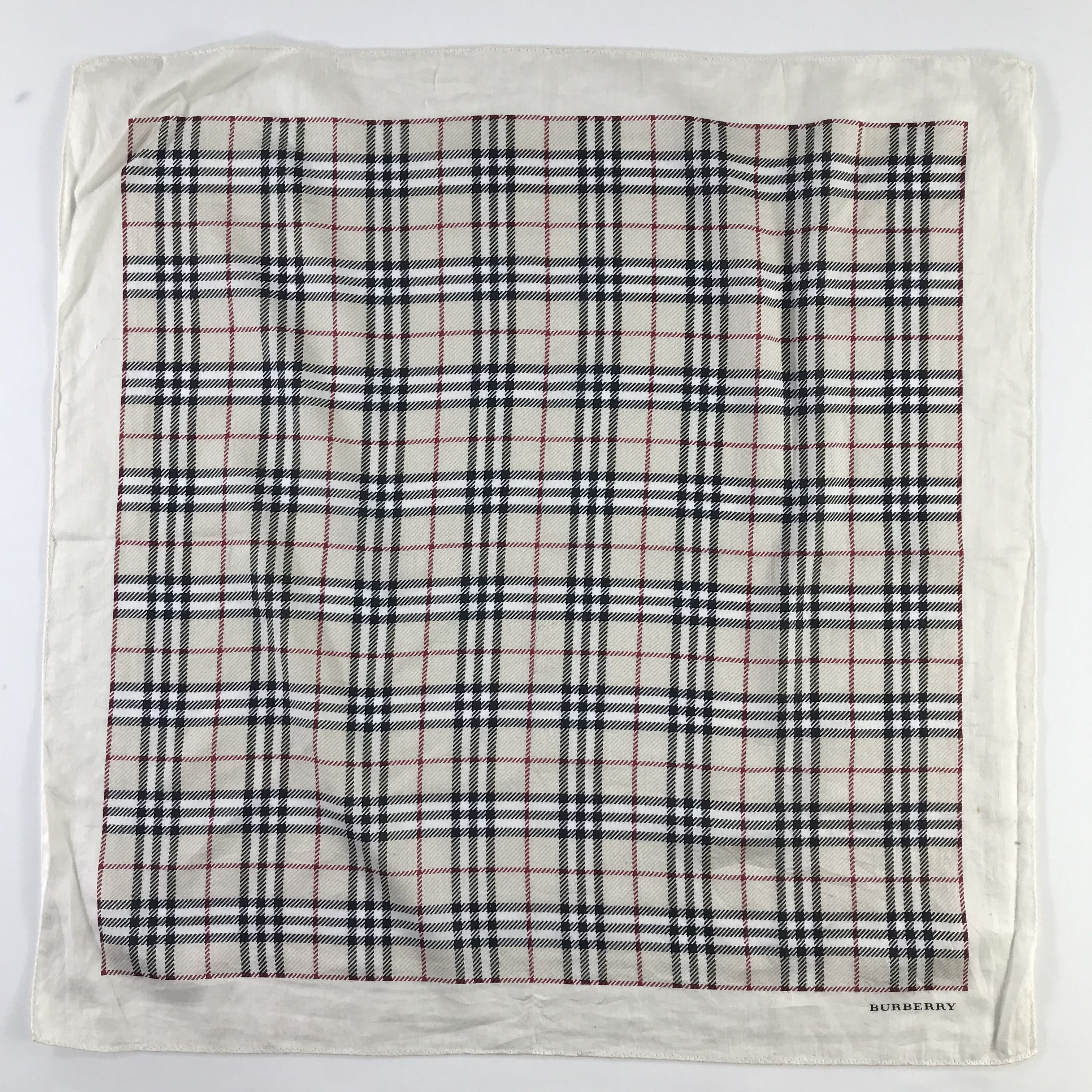 Burberry × Vintage Burberry Bandana / Handkerchief / Neckerchief - S940 Size ONE SIZE - 1 Thumbnail