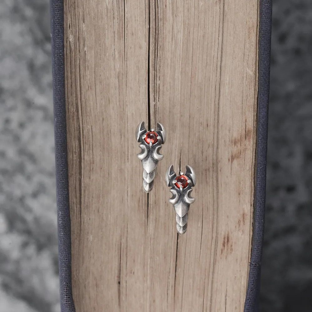 Jewelry Retro Scorpion Stud Earrings 925 Sterling Silver Gift Size ONE SIZE - 5 Thumbnail