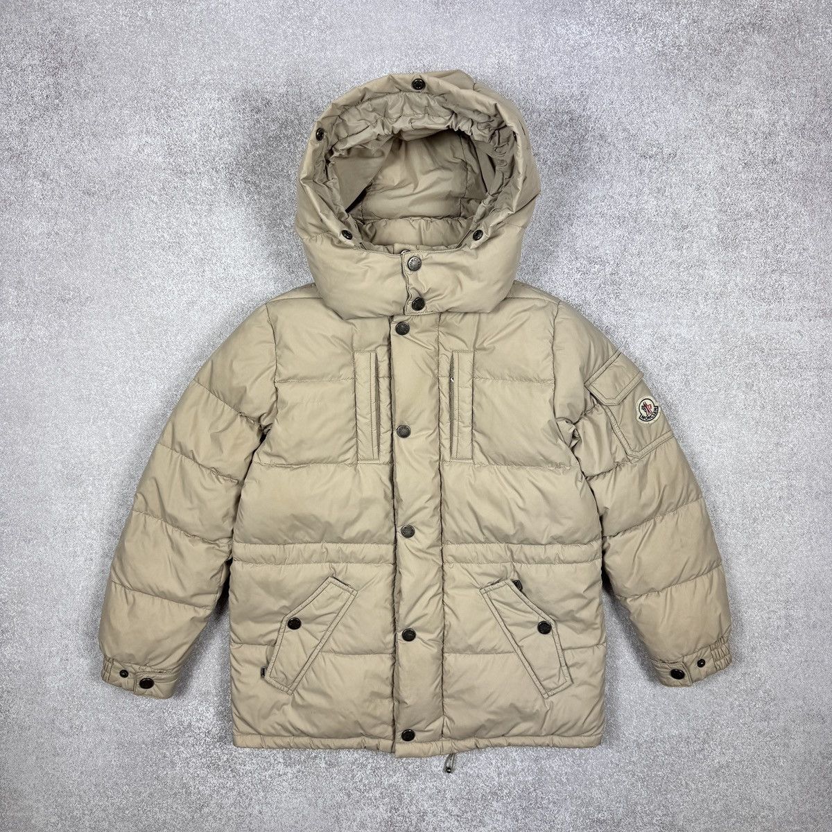Moncler Boys Moncler Enfant Beige Hooded Down Parka Jacket Size US XXS / EU 40 - 3 Thumbnail
