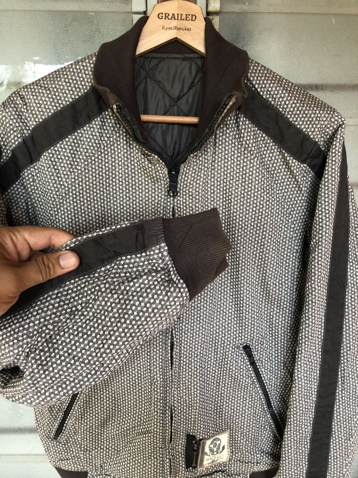 Diesel Vintage Diesel Houndstooth Embroidered Denim Jacket Size US S / EU 44-46 / 1 - 5 Thumbnail