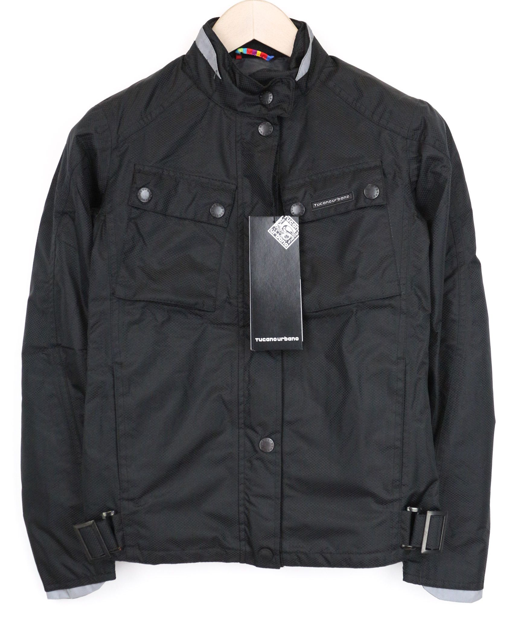 Other TINA XS Black Waterproof Windbreaker Moto Jacket 75392 Size XS / US 0-2 / IT 36-38 - 1 Thumbnail