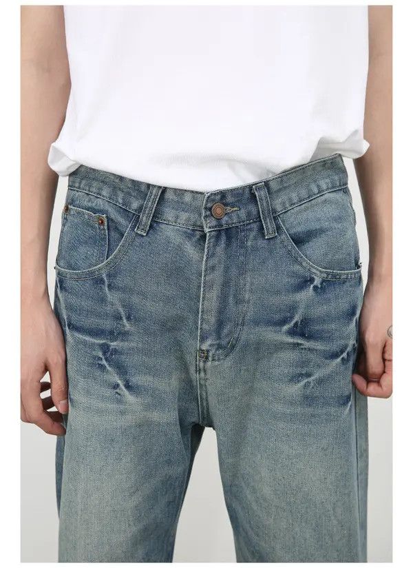 Japanese Brand Miyuki x Yoko Lightning Crack Washed Vintage Flared Jeans Size US 32 / EU 48 - 3 Thumbnail