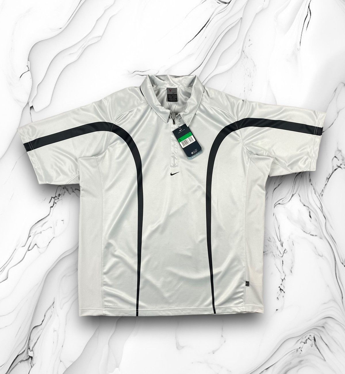Nike New Vintage Nike Court Center Logo Drill Y2K Polo T Shirt Size US XL / EU 56 / 4 - 1 Thumbnail
