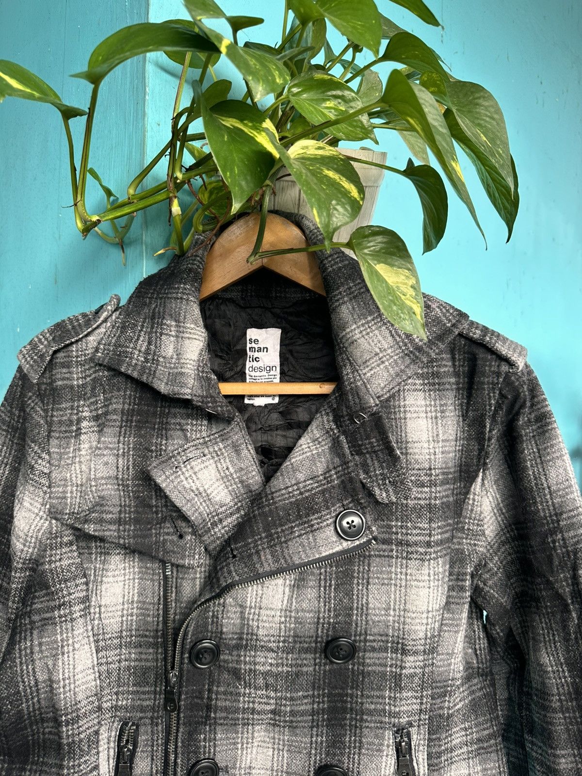 Designer × Japanese Brand × semanticdesign Semantic Design Wool Biker Jacket Size US M / EU 48-50 / 2 - 3 Thumbnail