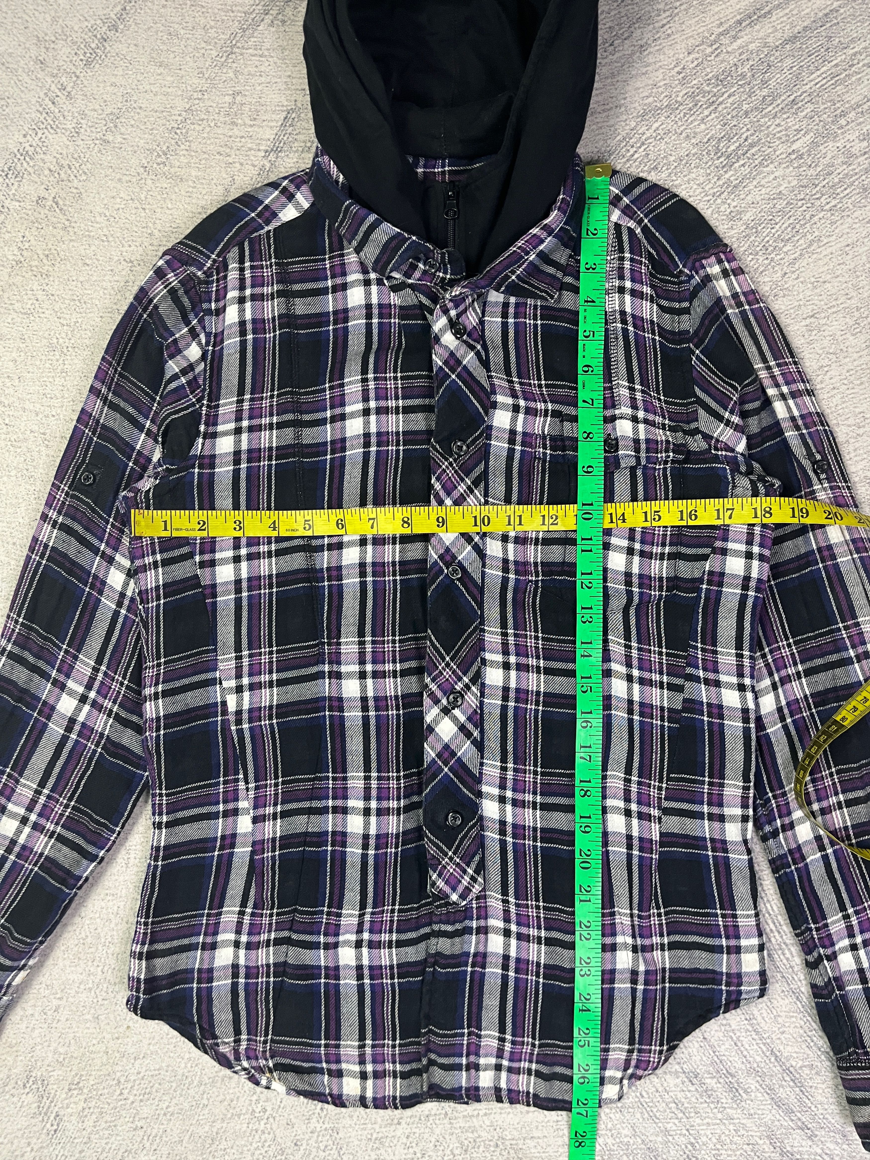 Japanese Brand PPFM Checkered Shirt Button Up Hoodie Size M / US 6-8 / IT 42-44 - 14 Thumbnail