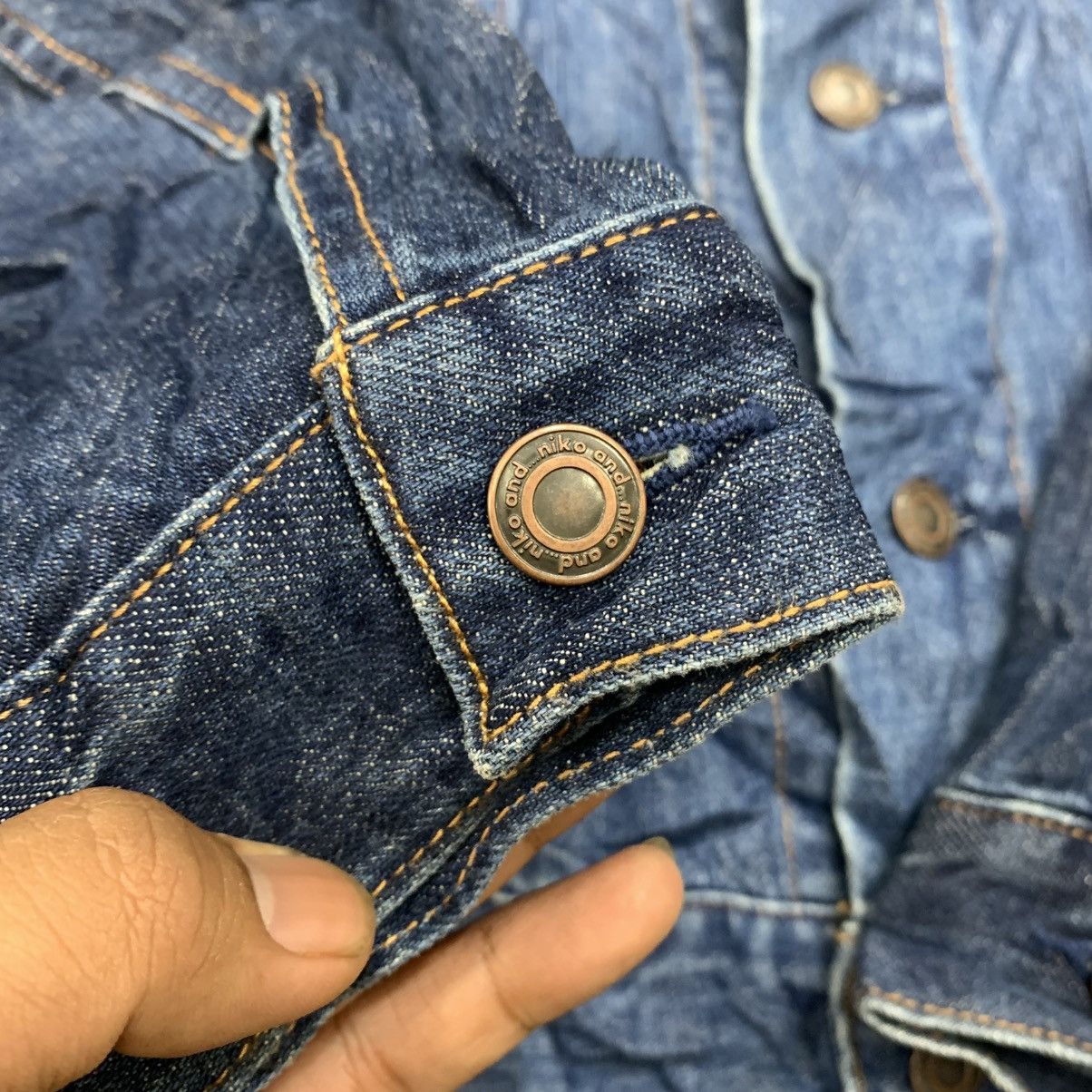 Japanese Brand NIKO AND RECONSTRUCTED DENIM JACKET BOXY OVERSIZE Size US L / EU 52-54 / 3 - 19 Thumbnail