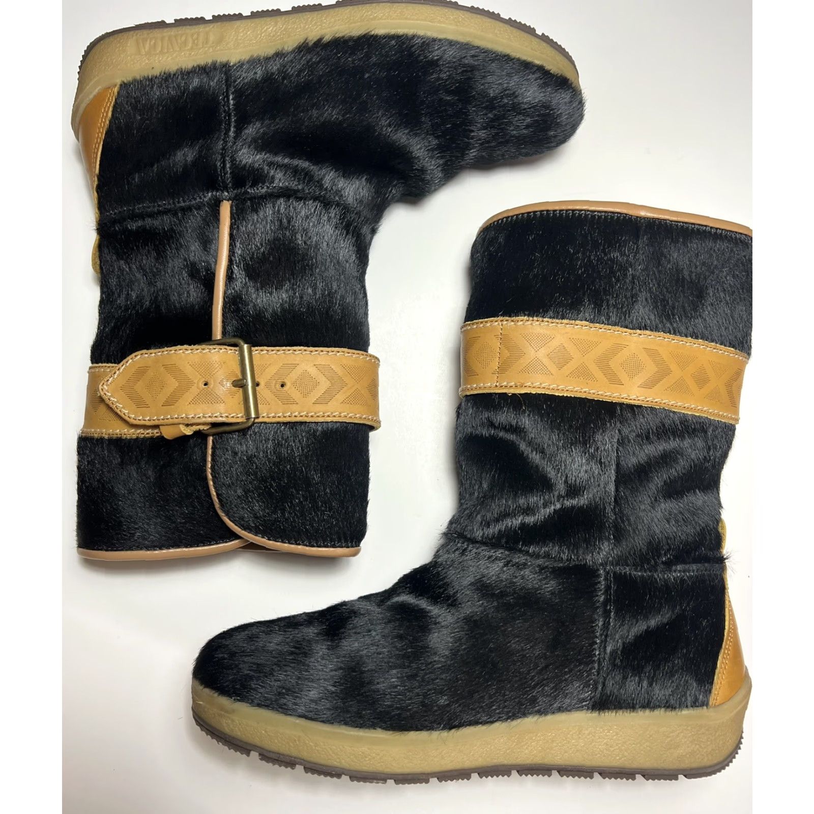 Vintage VINTAGE Tecnica Italy Fur Cold Weather Belted Boot Womens US 11.5 / 12 Eu 44 Size US 12 / IT 42 - 3 Thumbnail