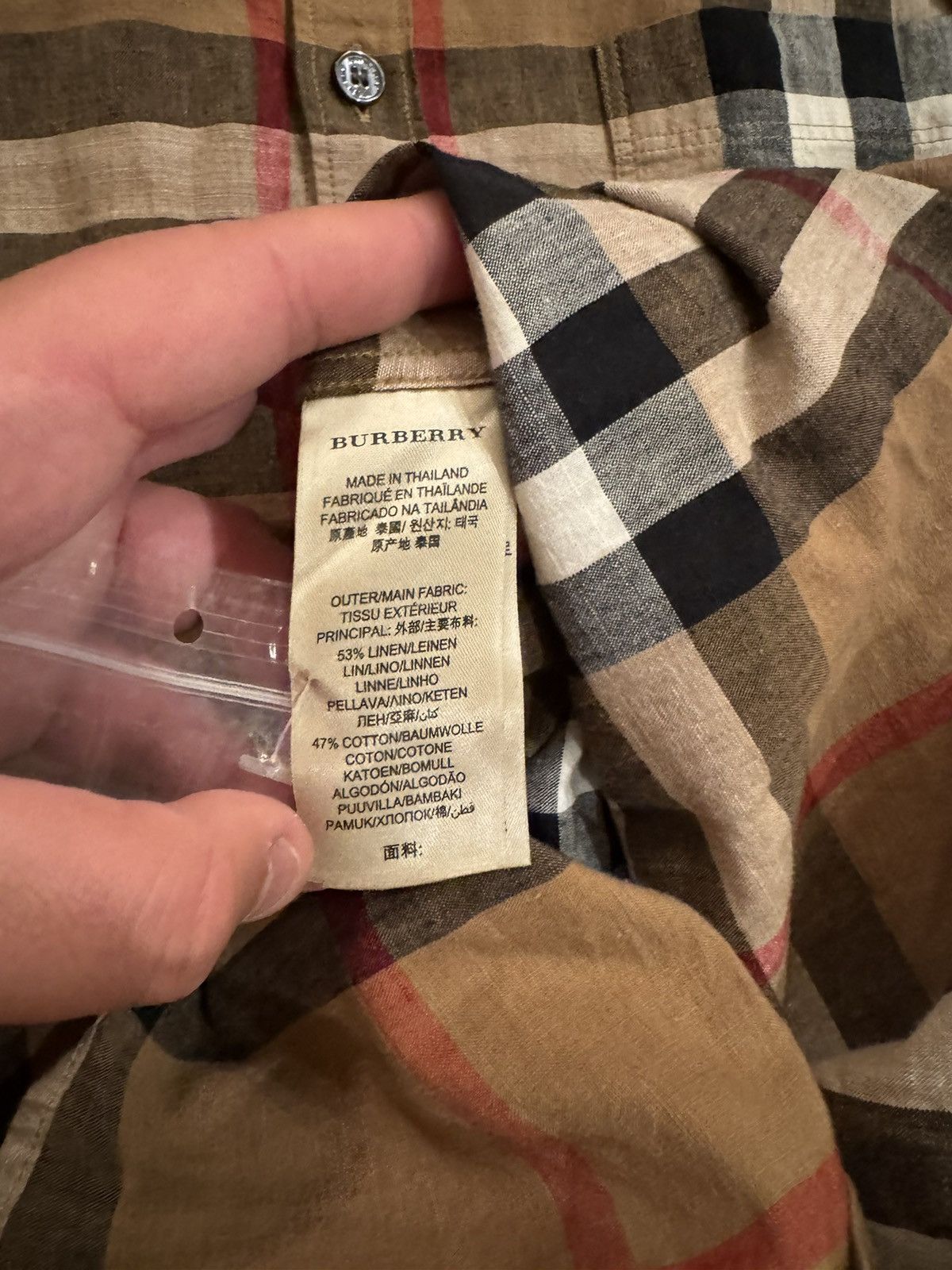 Burberry 🔥Burberry Brit Nova Check Linen Shirt/Nova Check Polo Shirt Size US M / EU 48-50 / 2 - 14 Thumbnail