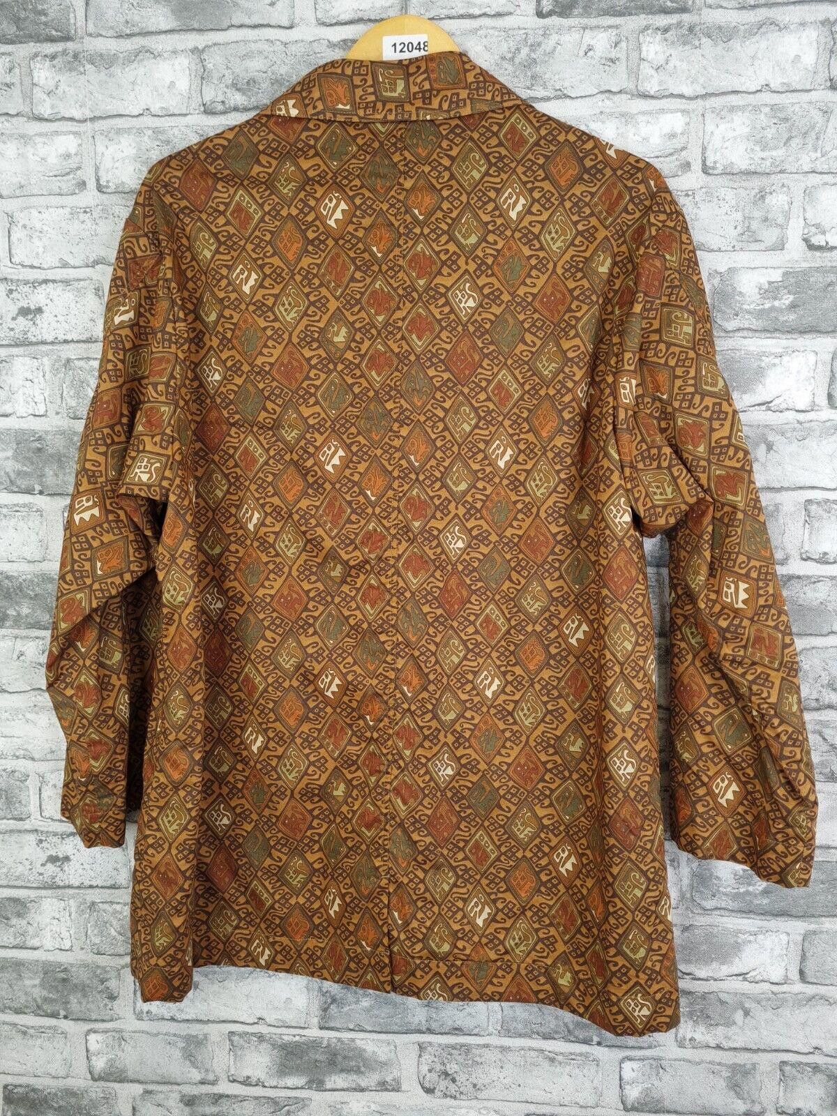 Designer Peruvian Connection Jacket Uk 16 18 Vtg Cotton Aztec Tribal Size L / US 10 / IT 46 - 7 Thumbnail