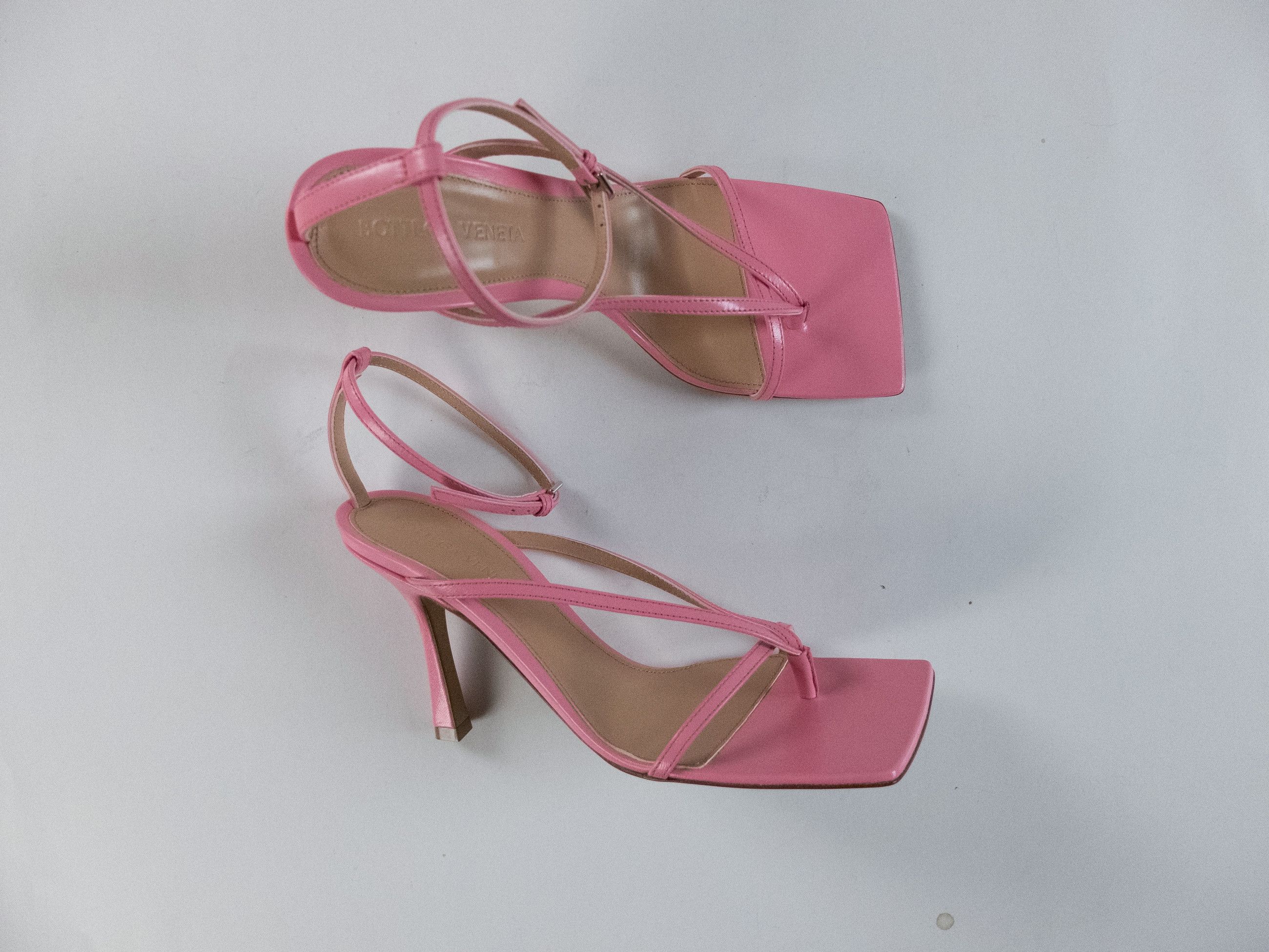 Bottega Veneta BOTTEGA VENETA Stretch blossom pink leather sandals 7 37 q Size US 7 / IT 37 - 3 Thumbnail