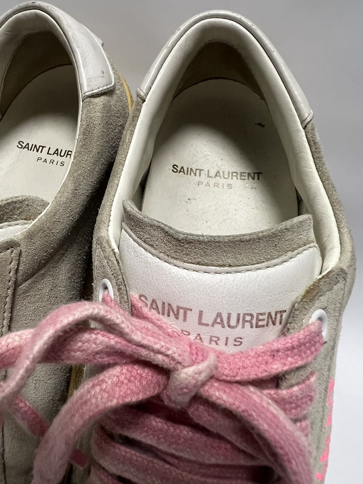 Saint Laurent Paris Saint Laurent Wmns Court Classic SL-06 Optic White Fluo Pink Size US 6 / IT 36 - 16 Thumbnail