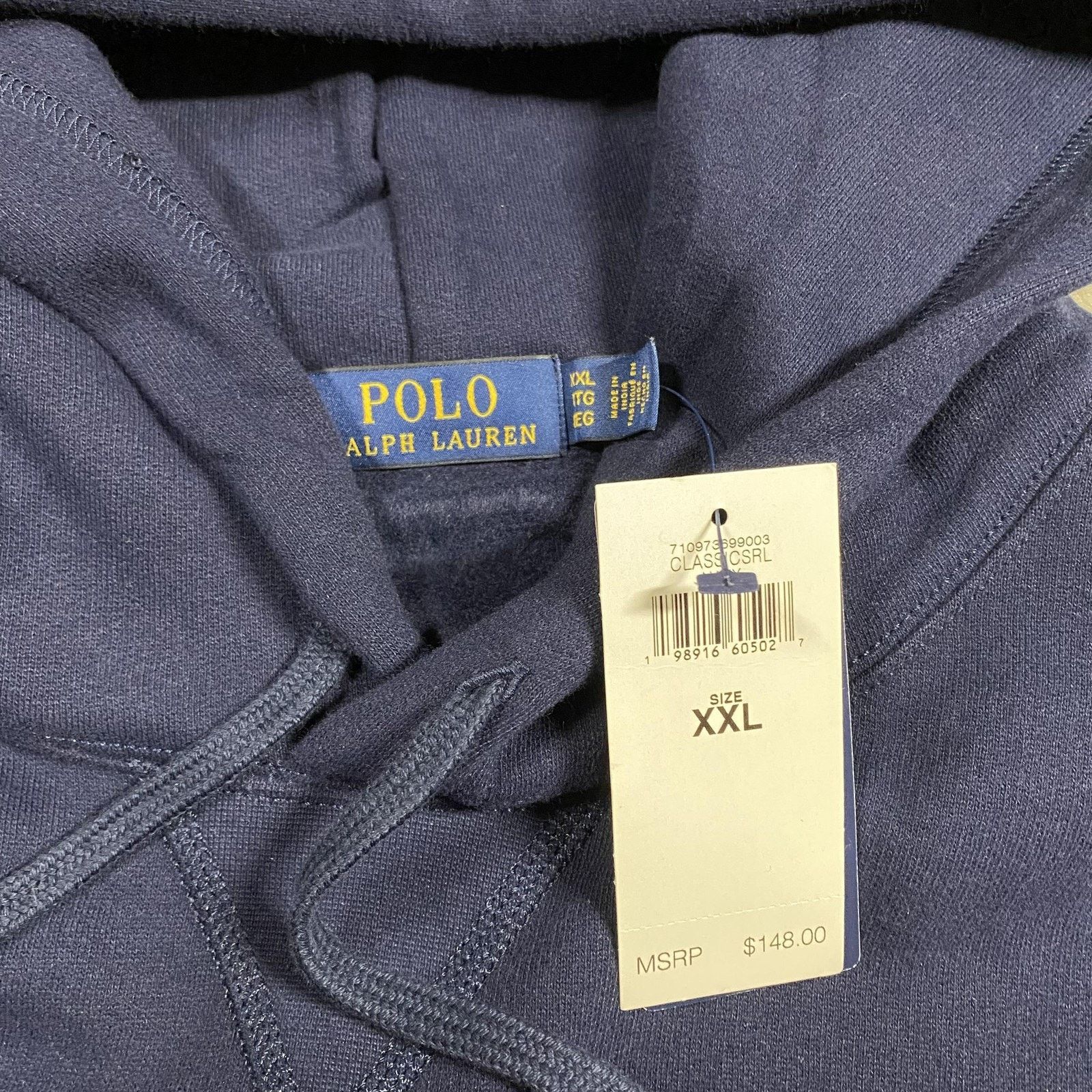 Polo Ralph Lauren Polo Ralph Lauren Hoodie 2XL Blue Pullover Spellout Logo Size US XXL / EU 58 / 5 - 4 Thumbnail