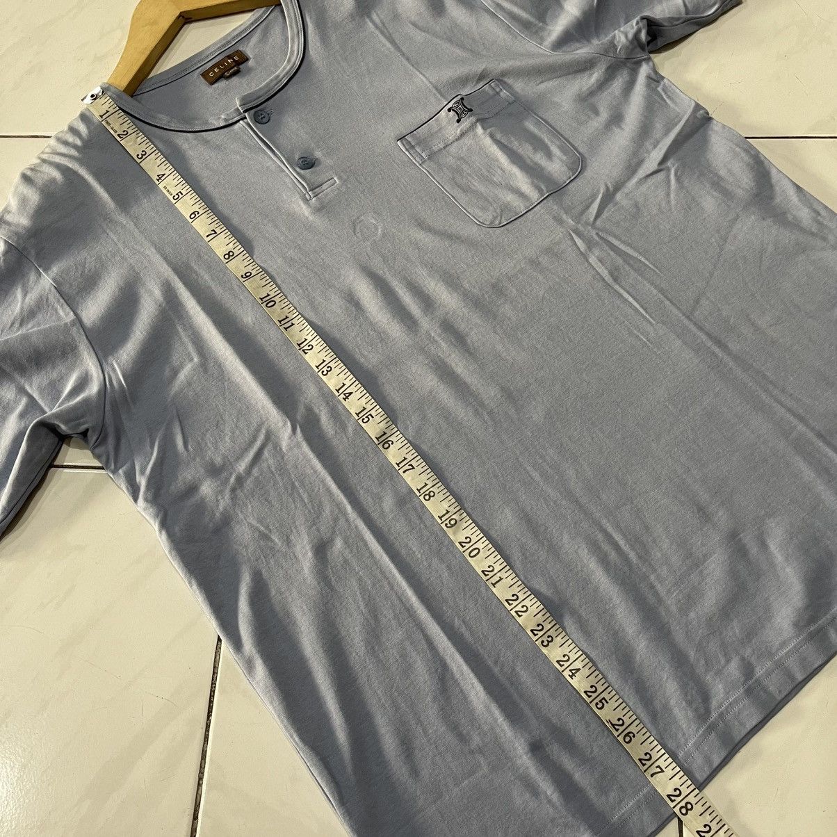 Celine Vintage celine pocket tee Size US L / EU 52-54 / 3 - 9 Thumbnail